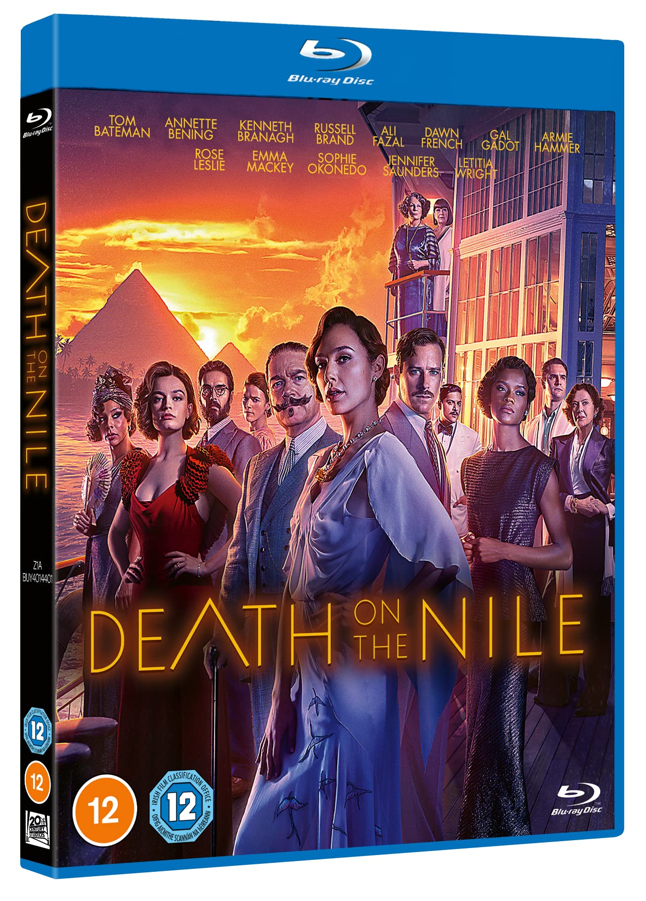 Death on the Nile Blu-ray 2022 Edition - Region Free DVD - Mystery Thriller Movie - Perfect for Movie Nights & Collector's Shelves