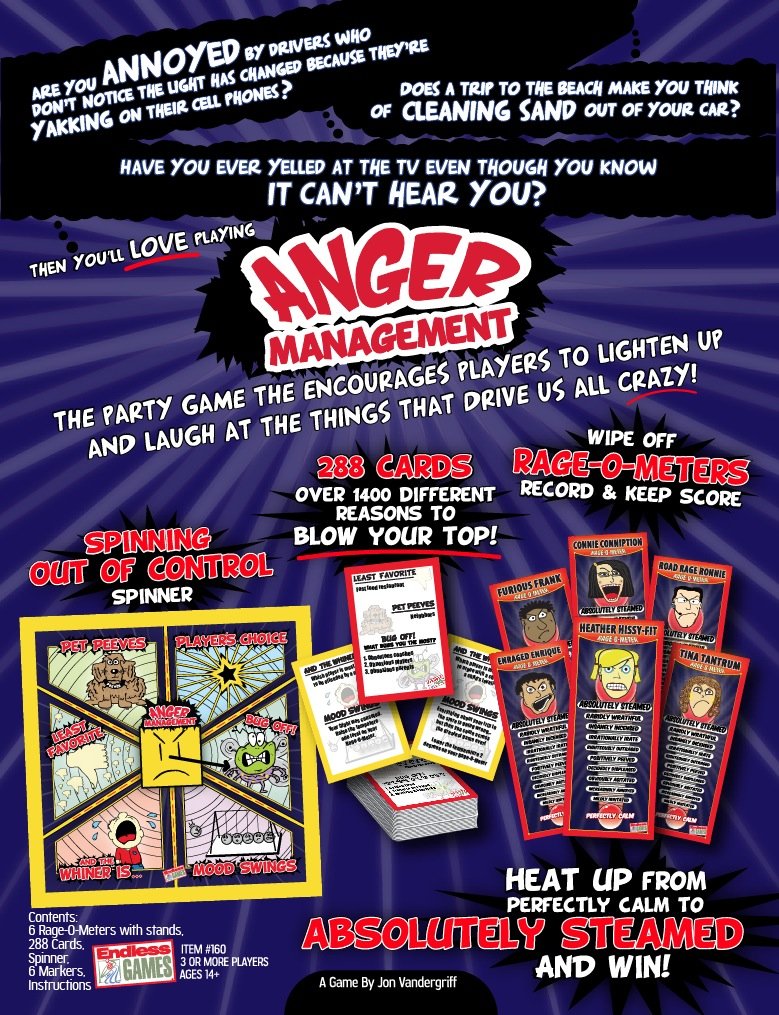 Endless Games Anger Management Party Game - Fun Group Therapy Card Game for Stress Relief & Team Building - Perfect for Family Game Nights, Office Parties & Social Gatherings