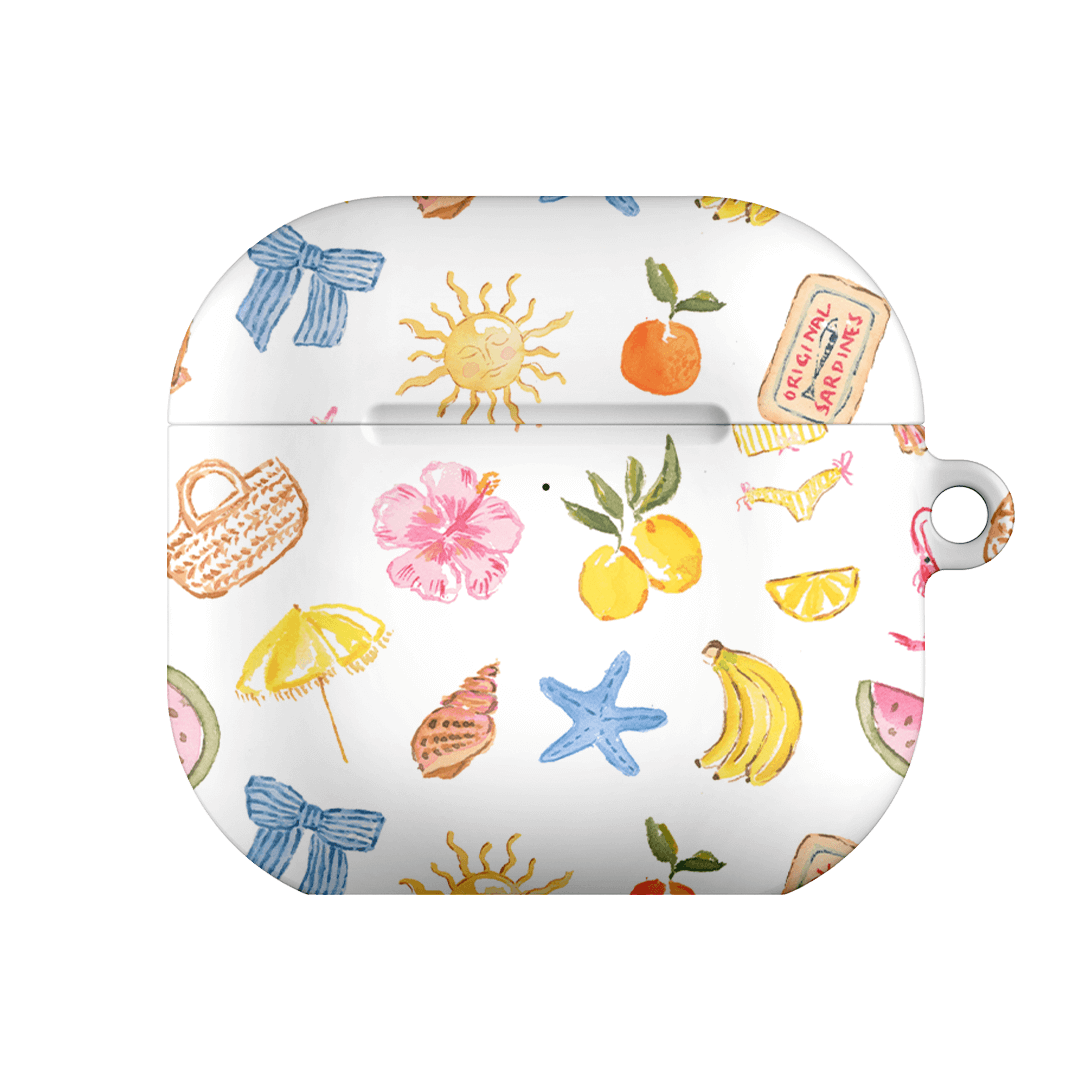 Stylish Summer Icons AirPods Case - Trendy Protective Cover for Apple AirPods 1/2/3 & Pro - Perfect for Beach, Travel & Outdoor Activities