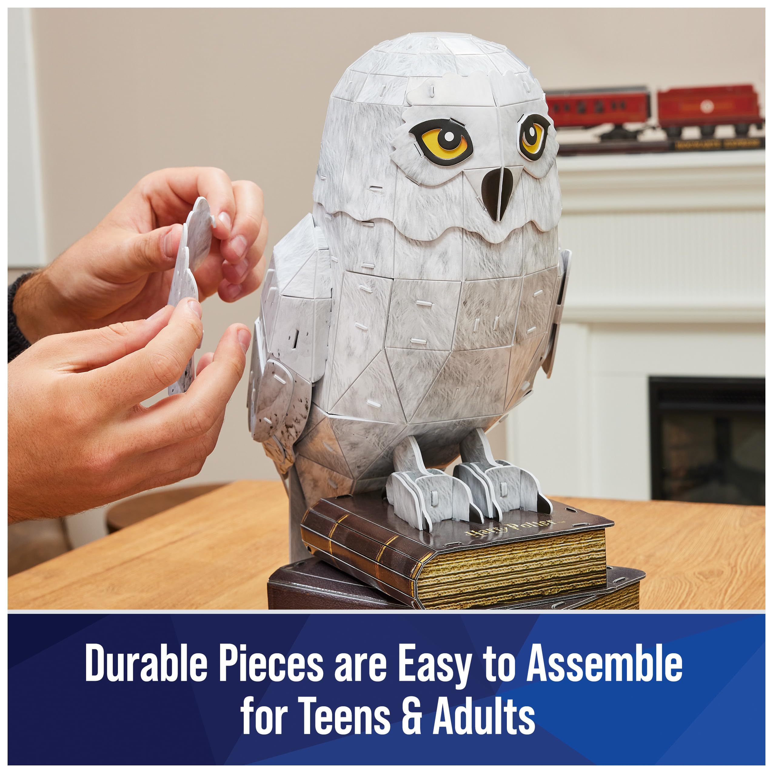 Harry Potter Hedwig 3D Puzzle Building Kit - 118 Piece Collectible Model for Adults & Teens (Ages 12+) - DIY Owl Desk Decor & Gift for Fans - Perfect for Home Office Display & Harry Potter Themed Parties