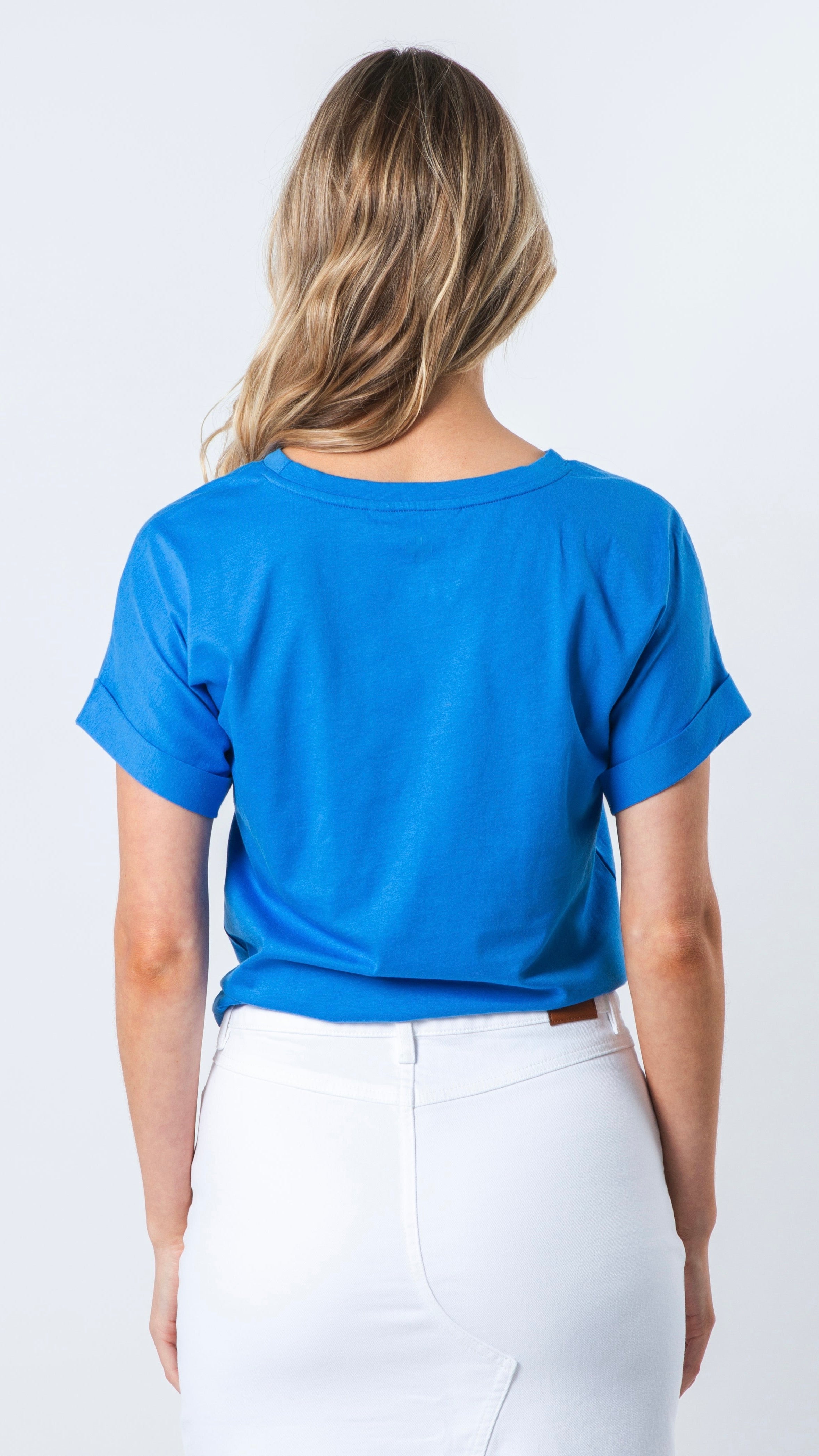 Stella Essentials Women's Tie Front Blouse in Azure Blue - Perfect for Casual Outings, Office Wear & Date Nights