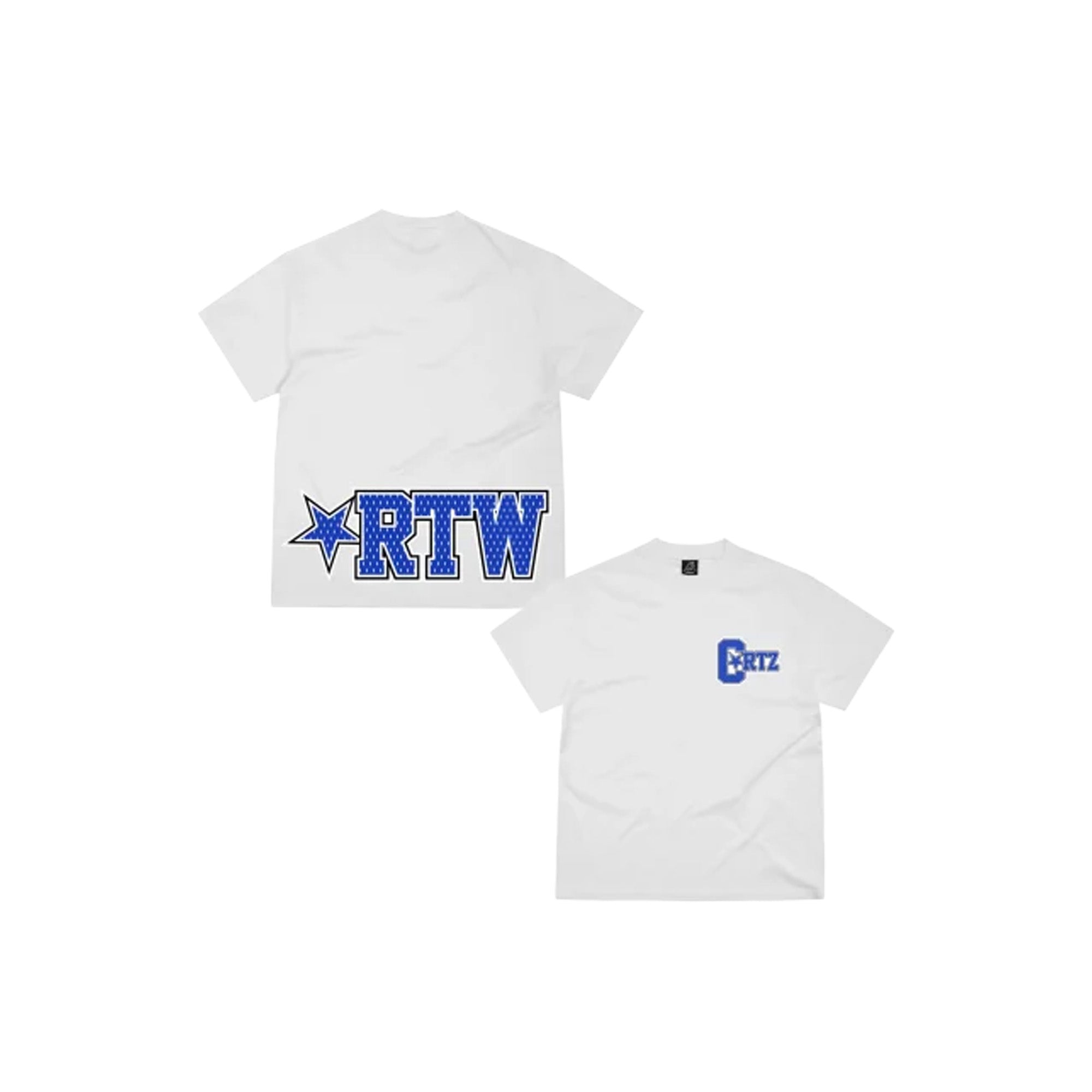 Corteiz Star Mesh T-Shirt for Men & Women - White & Blue Color - Breathable & Stylish Streetwear for Casual Outfits & Summer Fashion