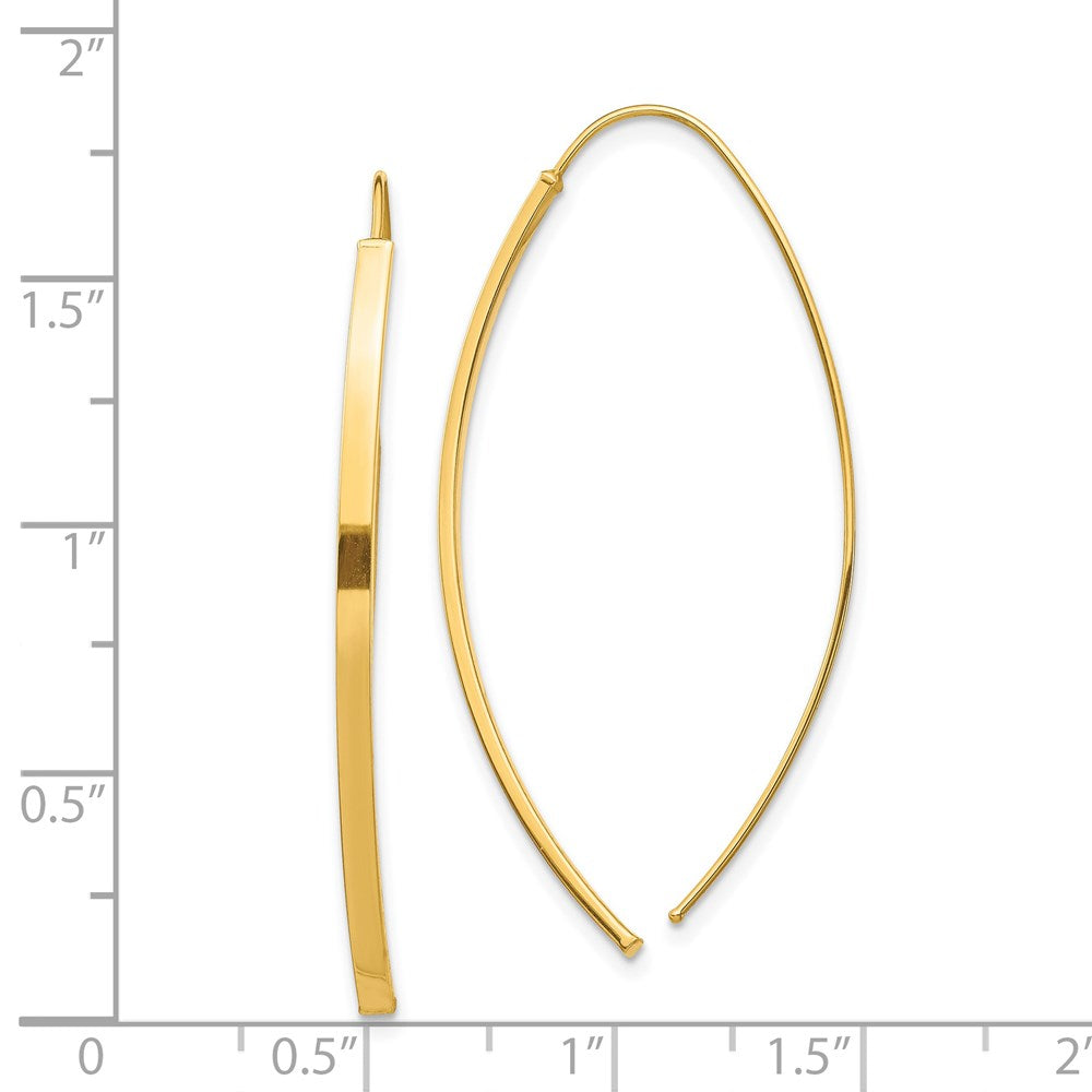 YE1853 Gold Dangle Threader Earrings for Women - Trendy Minimalist Fine Jewelry for Party, Wedding & Everyday Wear