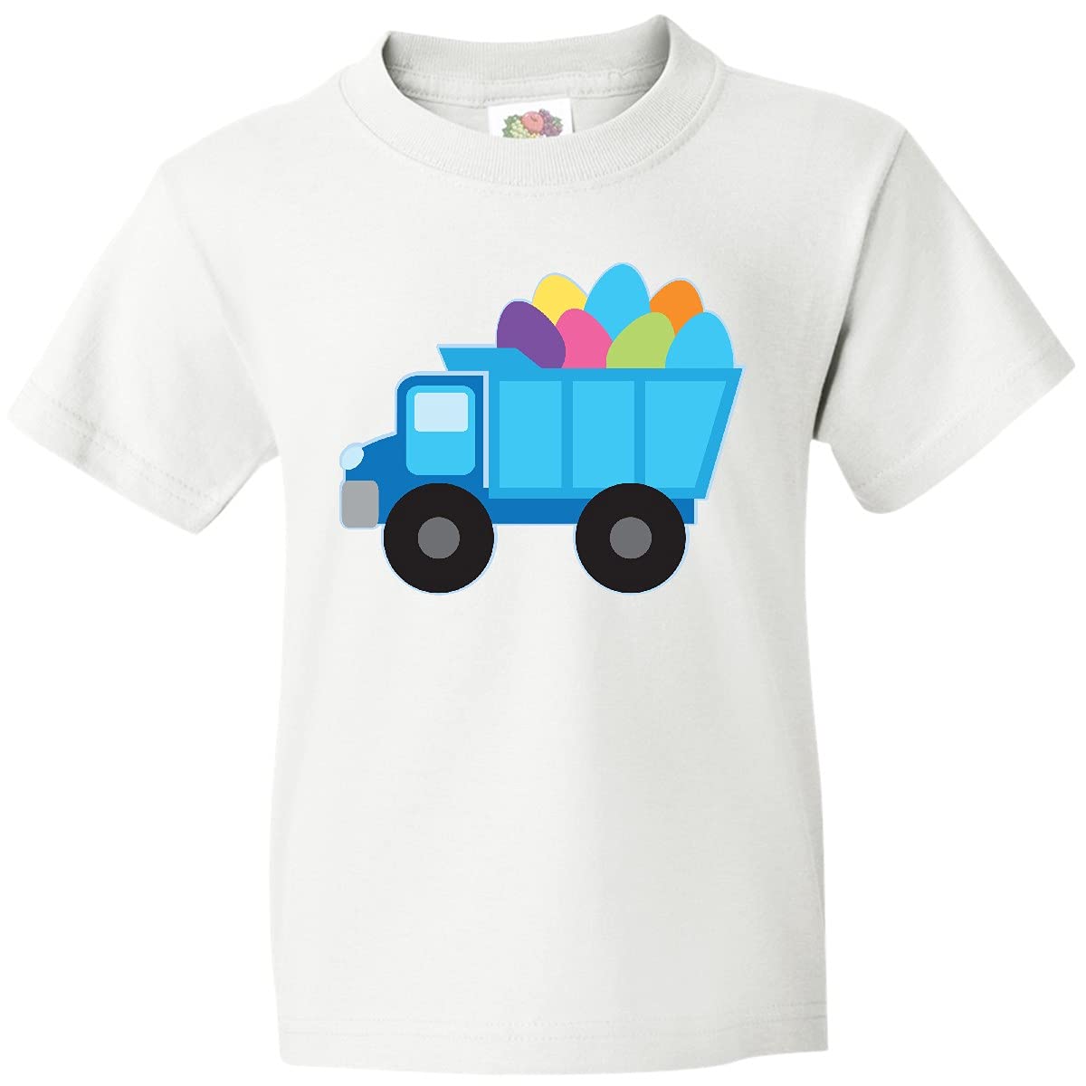 Inktastic Easter Egg Truck Boys Youth T-Shirt - Cute Easter Graphic Tee for Toddler Boys - Soft Cotton Short Sleeve Shirt for Easter Egg Hunt, Spring Outfits & Holiday Family Photos