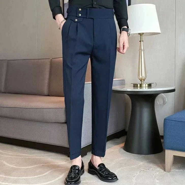 Slim Fit Suit Pants for Men - Elegant Formal Trousers for Business, Office & Special Occasions