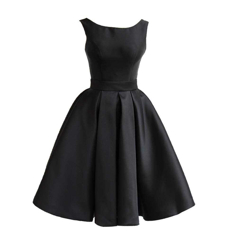 Elegant Backless Satin Bateau Cocktail Dress for Prom, Homecoming & Formal Events | Lemai Women's Party Dress | Perfect for Evening Parties, Weddings & Special Occasions