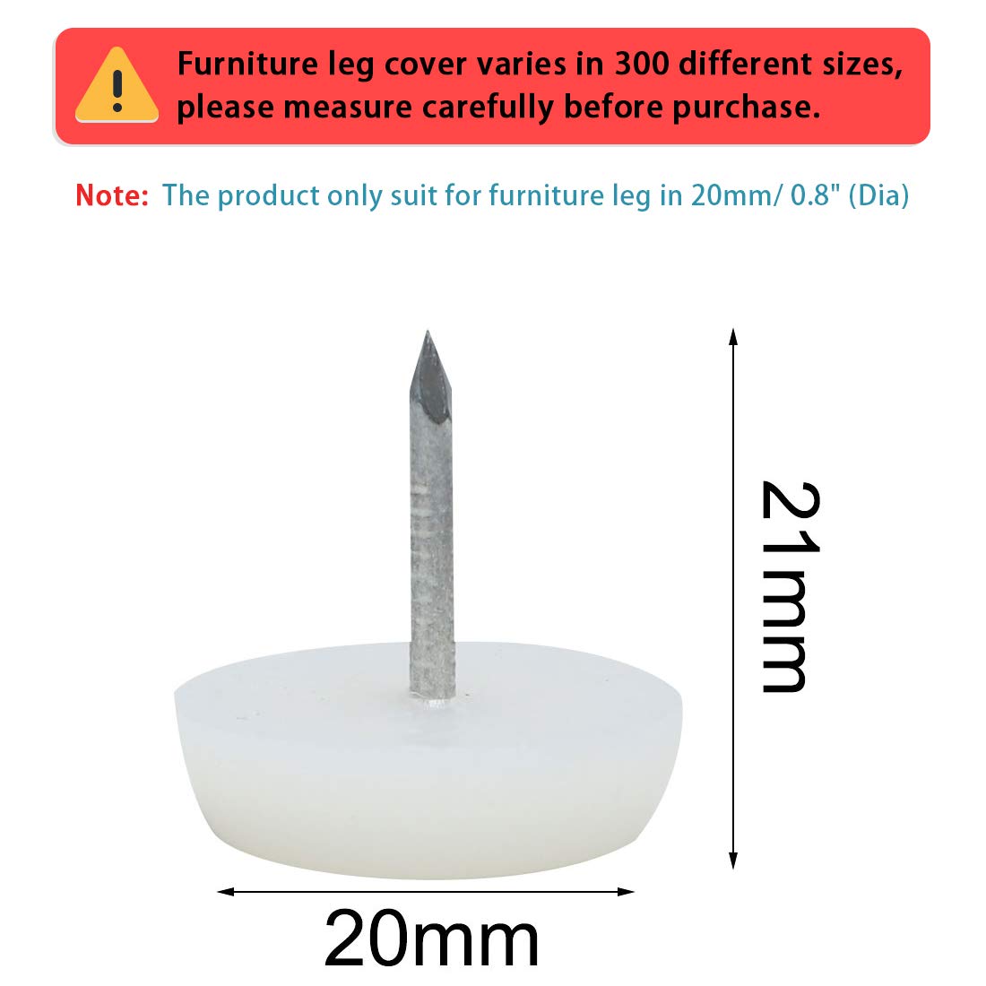 40PCS White Round Metallic Pin Domed Nails for Furniture - DIY Home Decor, Cabinet & Woodworking Repair Accessories