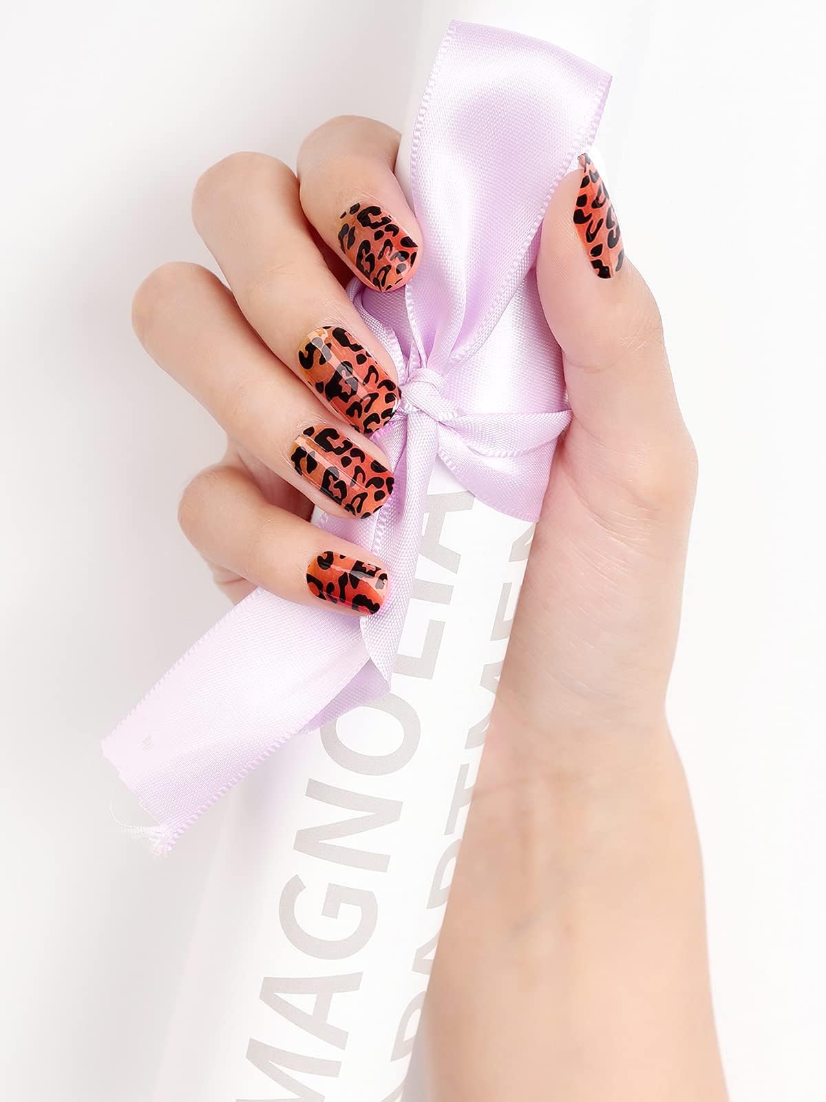 20PCS Gel Nail Polish Strips - Kalolary Leopard Print Nail Art Wraps | Waterproof DIY Nail Stickers for Salon & Home Use | UV/LED Lamp Required | Perfect for Parties, Weddings & Special Occasions