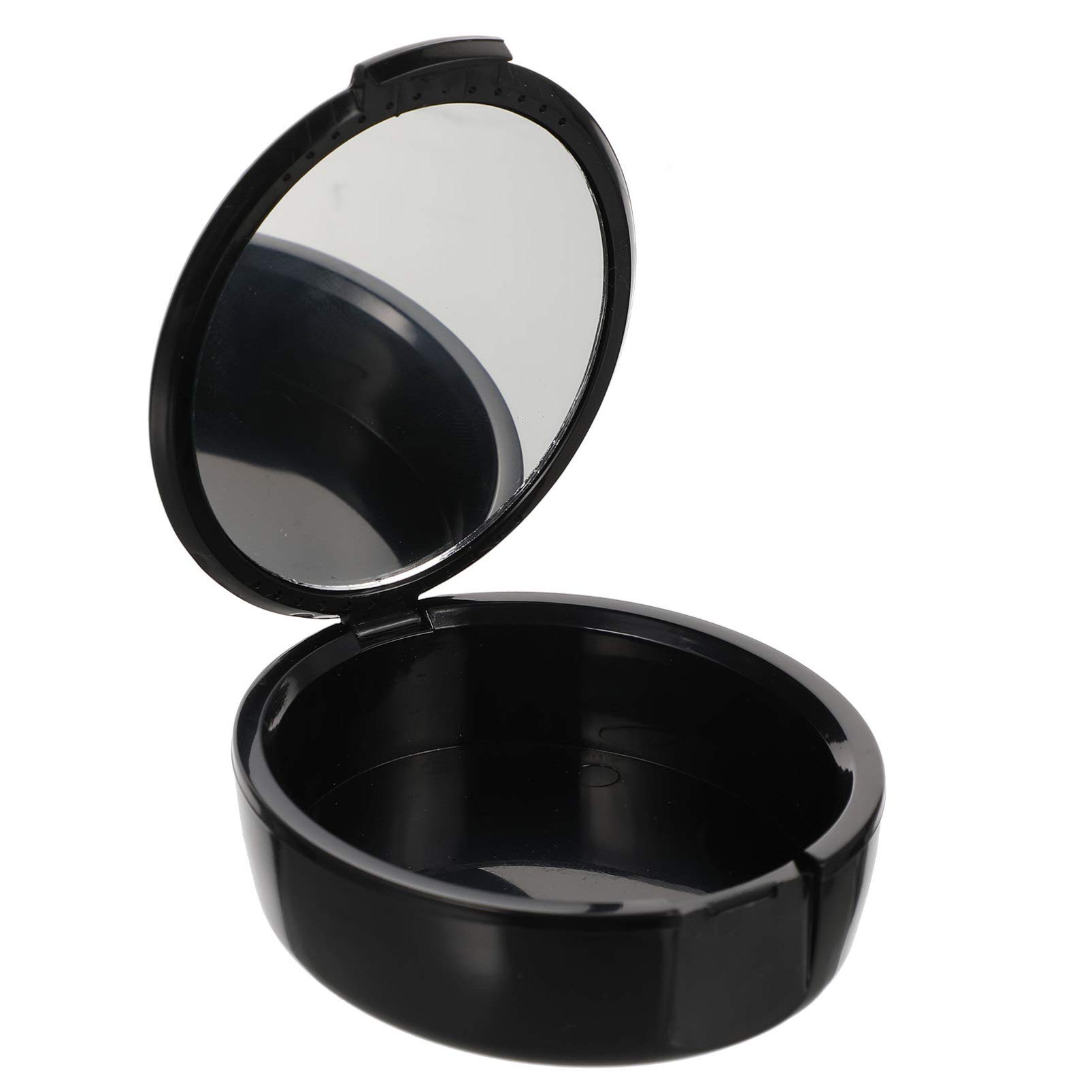 Orthodontic Retainer Case with Mirror - Travel Denture Storage Box for Mouth Guards, False Teeth & Dental Appliances - Perfect for Travel, Sports & Nighttime Use