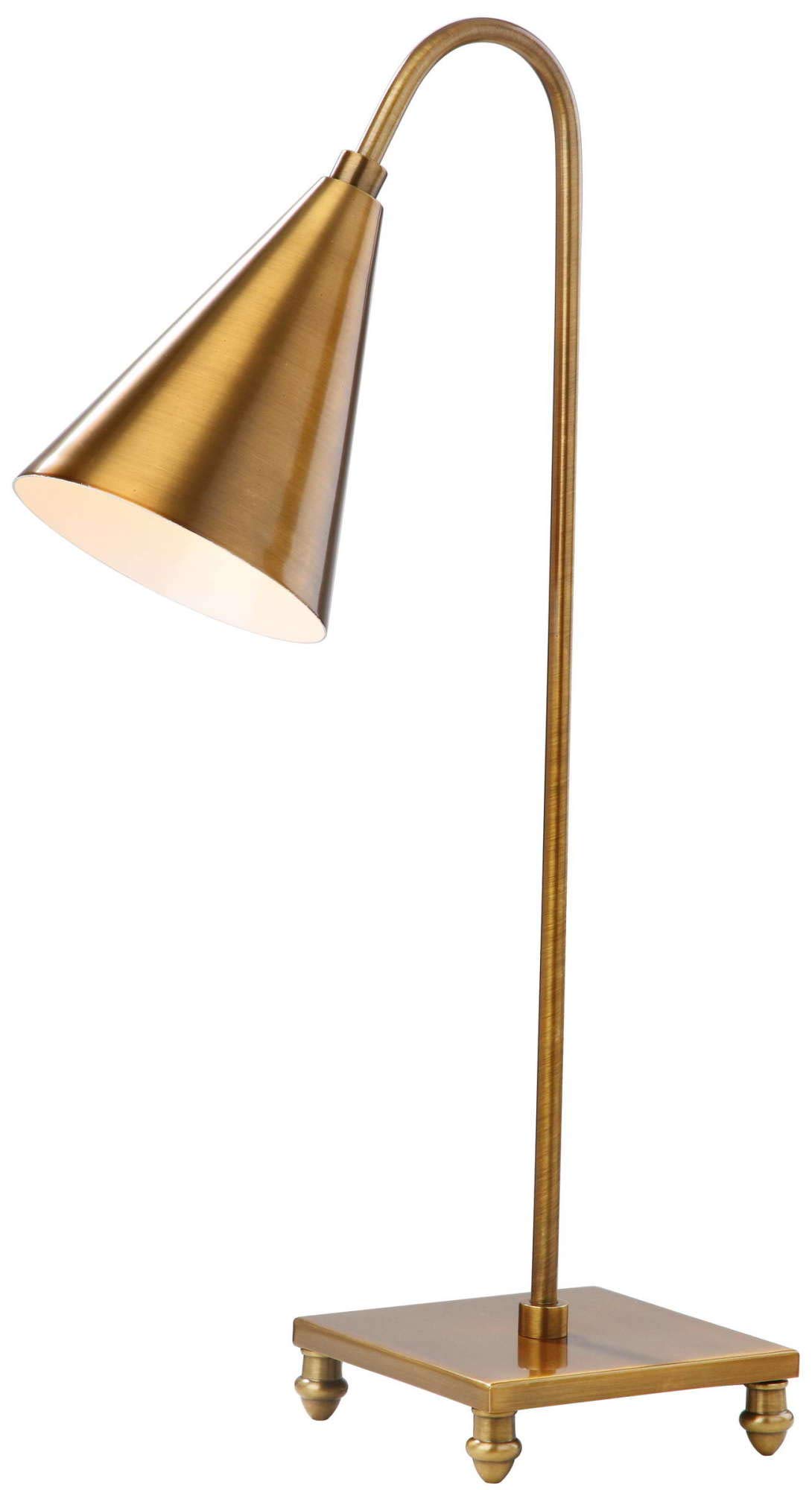 SAFAVIEH Annetta Gold 20-inch LED Table Lamp for Bedroom, Living Room, Home Office & Dorm - Modern Nightstand & Study Task Lighting with Included Bulb - Perfect for Reading, Working & Ambient Decor