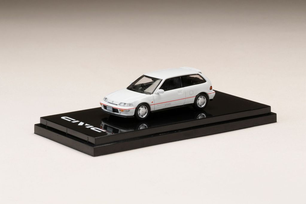 1:64 Scale Honda Civic (EF9) SiR II White Diecast Model Car - Collectible Hobby Japan Miniature for Display, Racing Enthusiasts & Car Lovers