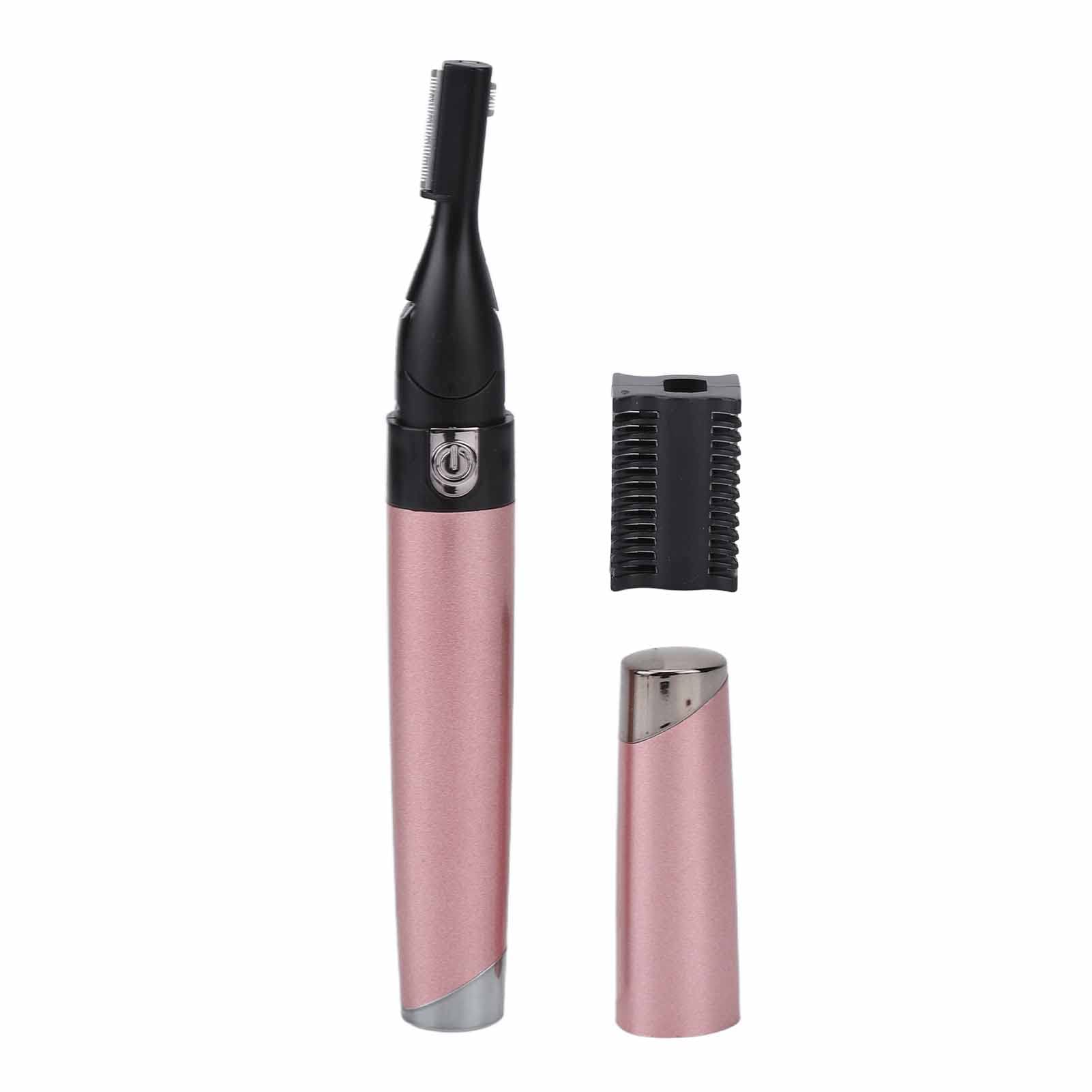 Electric Eyebrow Trimmer & Facial Hair Remover - Rechargeable Portable Epilator for Women & Men, Painless Eyebrow Shaper (Pink) - Perfect for Travel, Home Use & Eyebrow Grooming