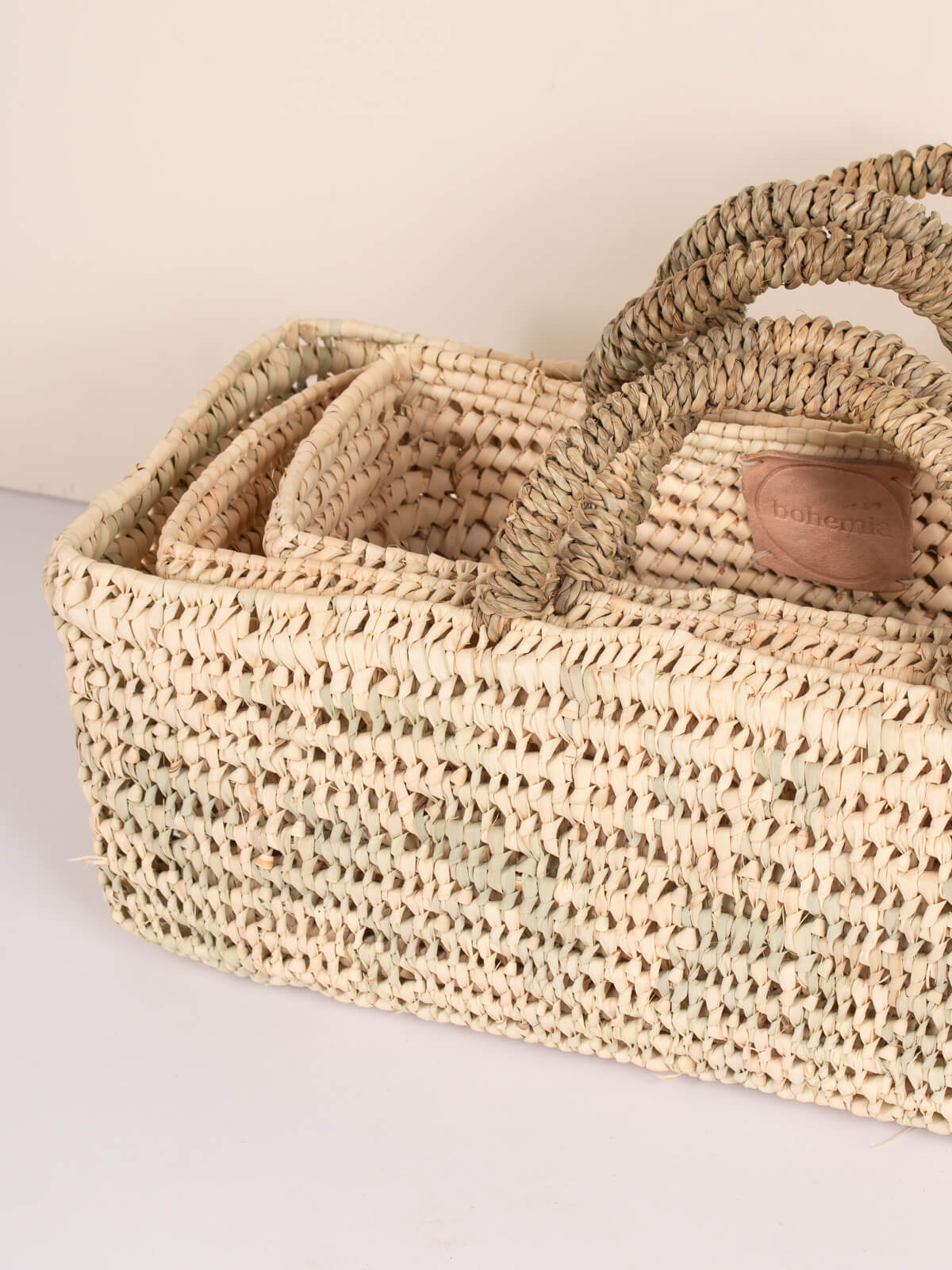 Long Open Weave Storage Baskets - Large Woven Organizer Bins for Home, Office & Nursery Organization - Perfect for Toys, Blankets, Laundry & Decorative Storage