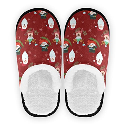 VIGTRO Women's Cozy Fuzzy Slippers - Soft Coral Fleece Memory Foam House Shoes with Anti-Skid Sole | Christmas Gift, Candy Cane Design | Perfect for Indoor Comfort, Lounge Wear & Holiday Gifting