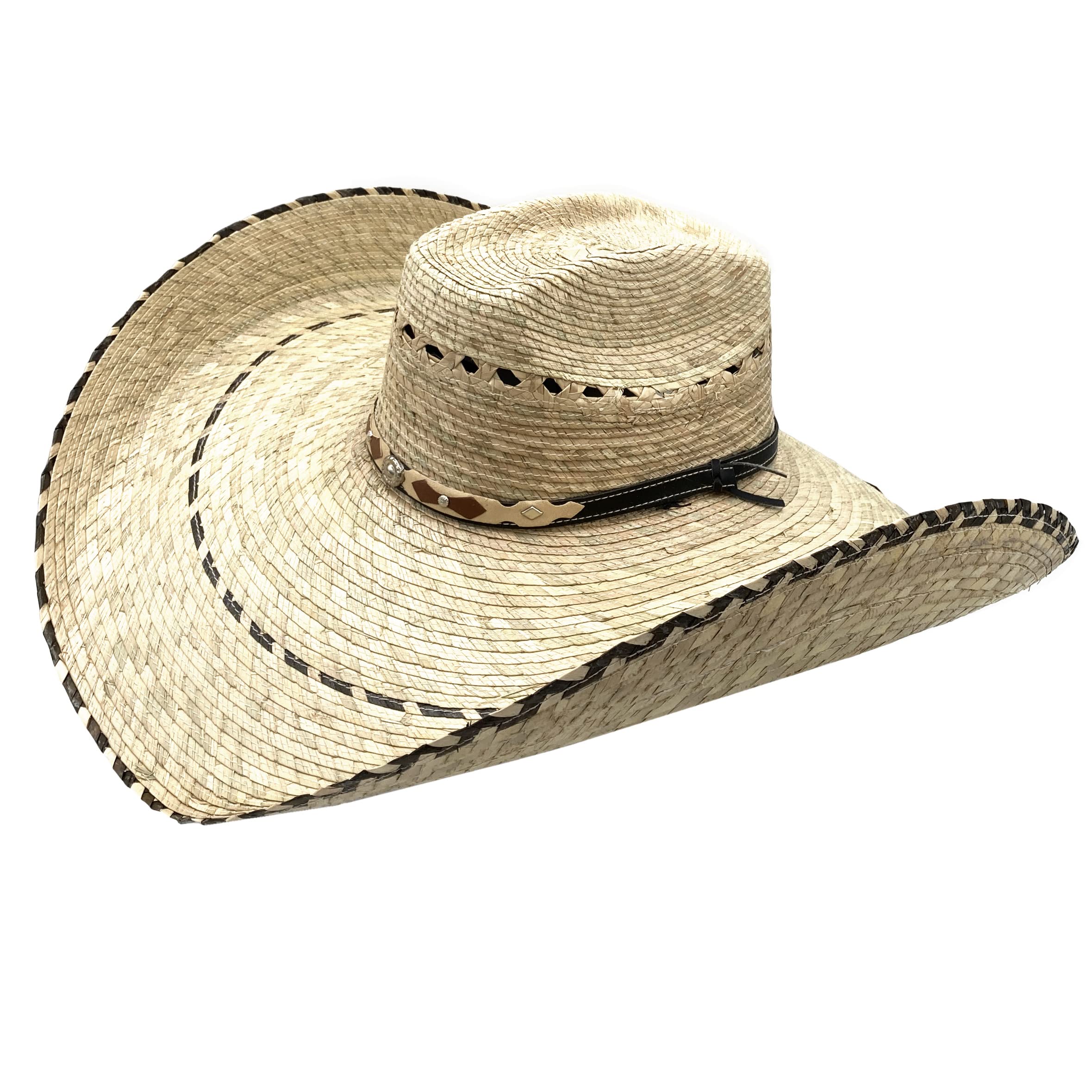 Western Peak Large Real Straw Cowboy Hat - 20