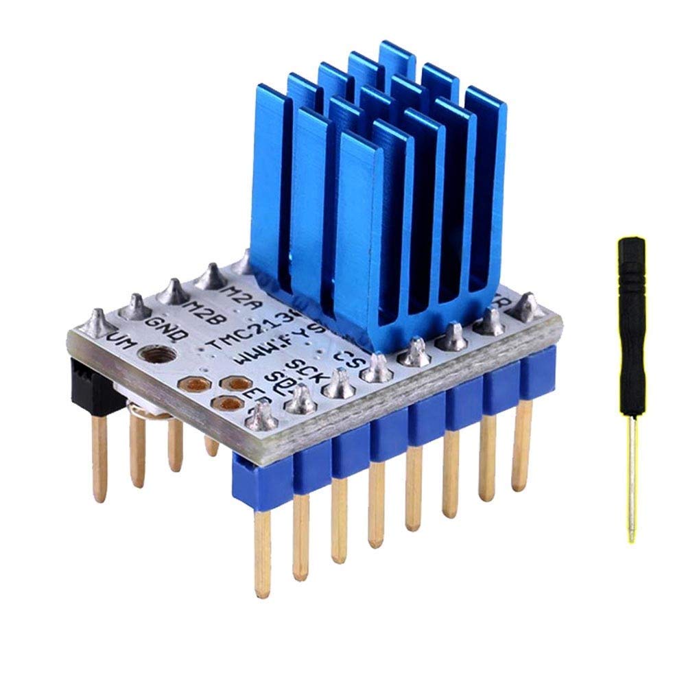 FAUUCHE JF-Xuan TMC2130 V1.0 Stepper Motor Driver Module with Heat Sink & Screwdriver - High Precision Silent Driver for 3D Printers, CNC Machines, and DIY Robotics Projects | Perfect for Smooth Motion Control in 3D Printing, Laser Engraving, and Automation Systems