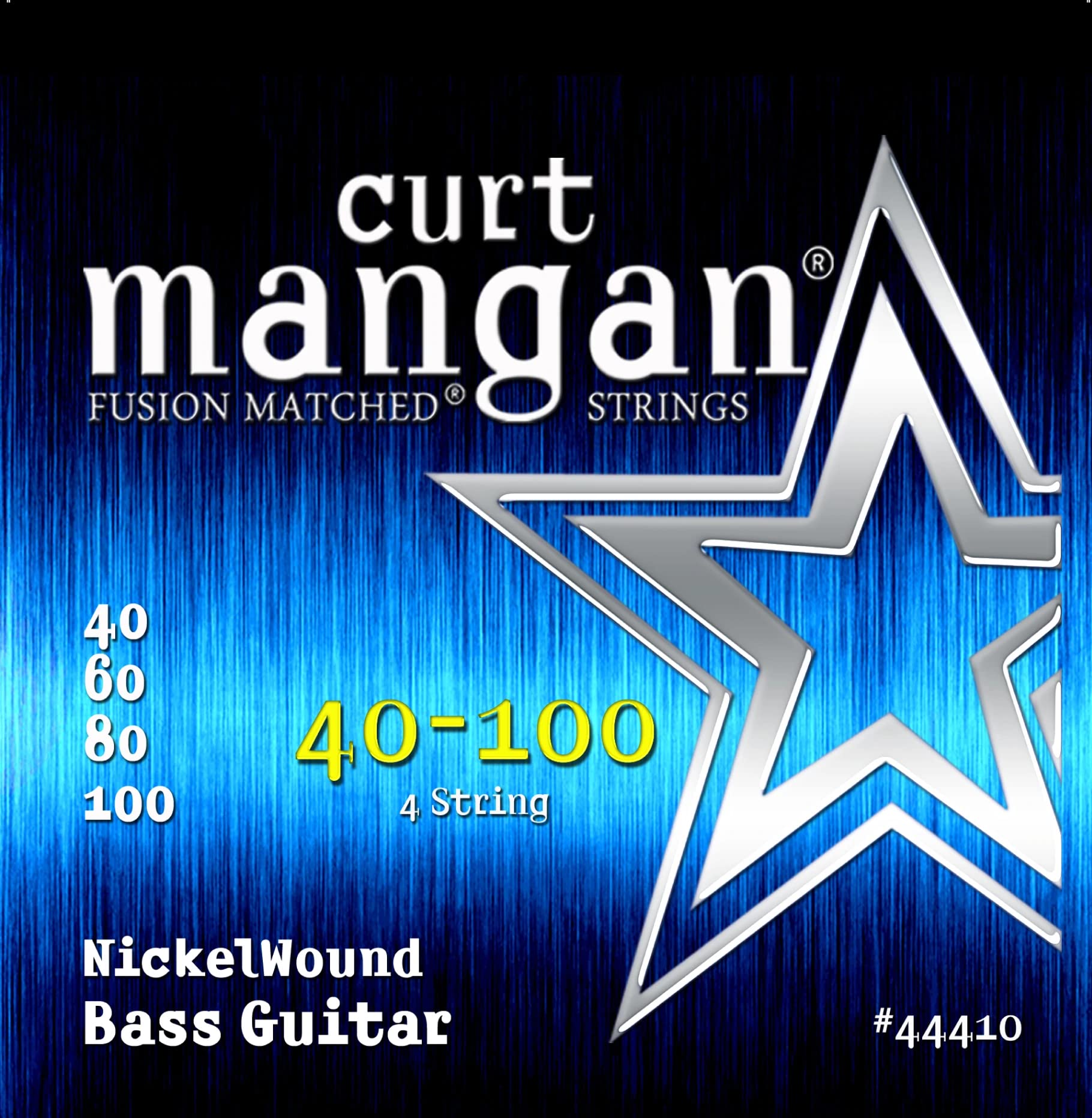 Curt Mangan 40-100 Nickel Wound Bass Guitar Strings - Premium Quality for Rock, Jazz & Studio Recording