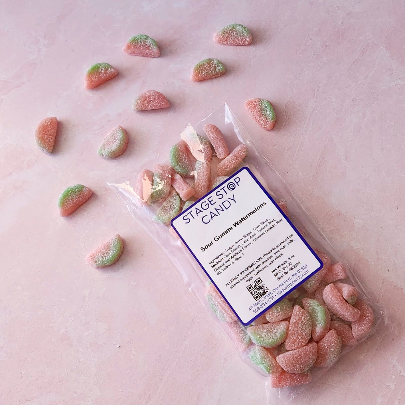 Sour Gummy Watermelon Candy - Sweet & Tangy Chewy Treats for Kids & Adults - Perfect for Parties, Snacks & Movie Nights