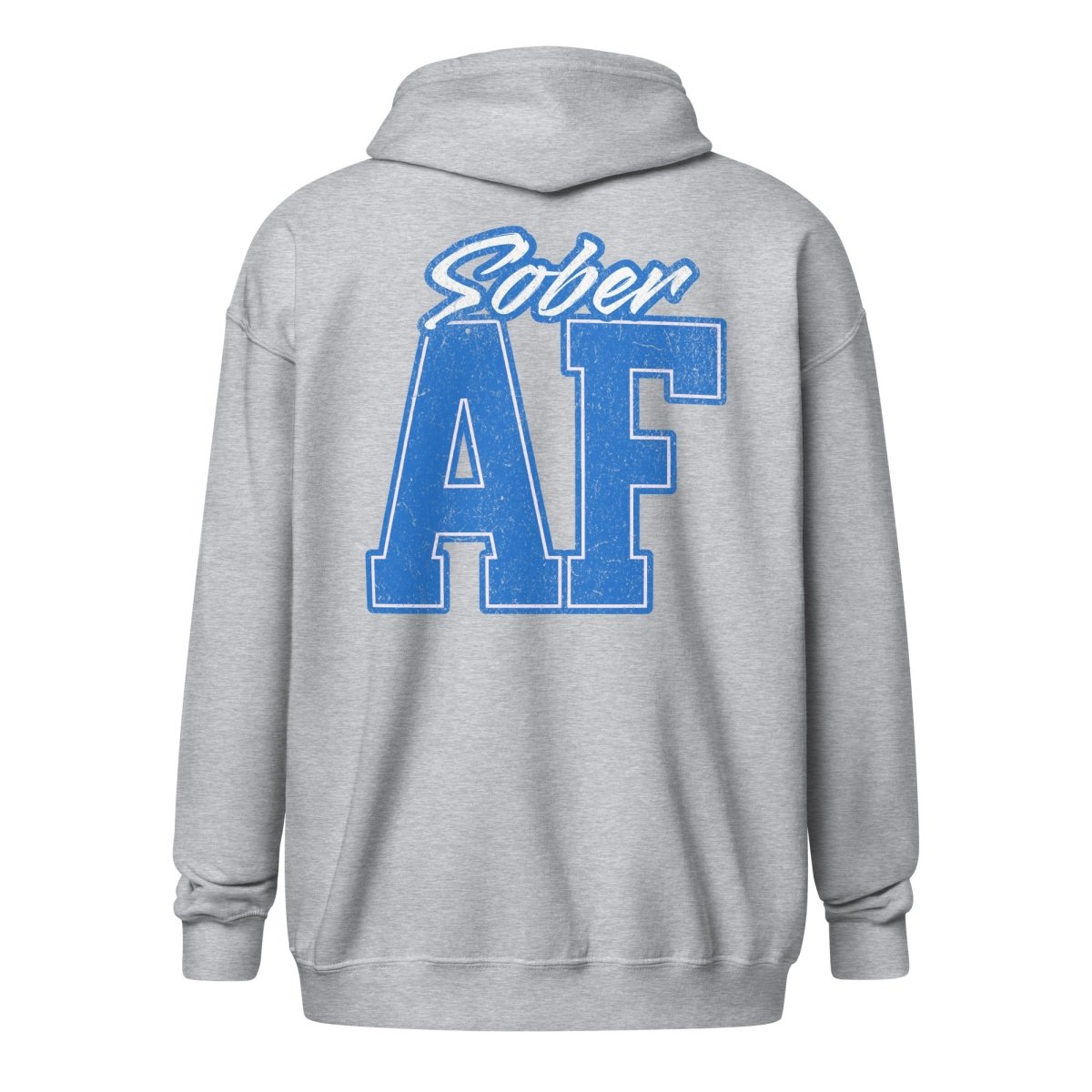 Sober AF Unisex Heavy Blend Zip Hoodie - Comfortable & Stylish Pullover for Men & Women - Perfect for Casual Wear, Gym, and Outdoor Activities