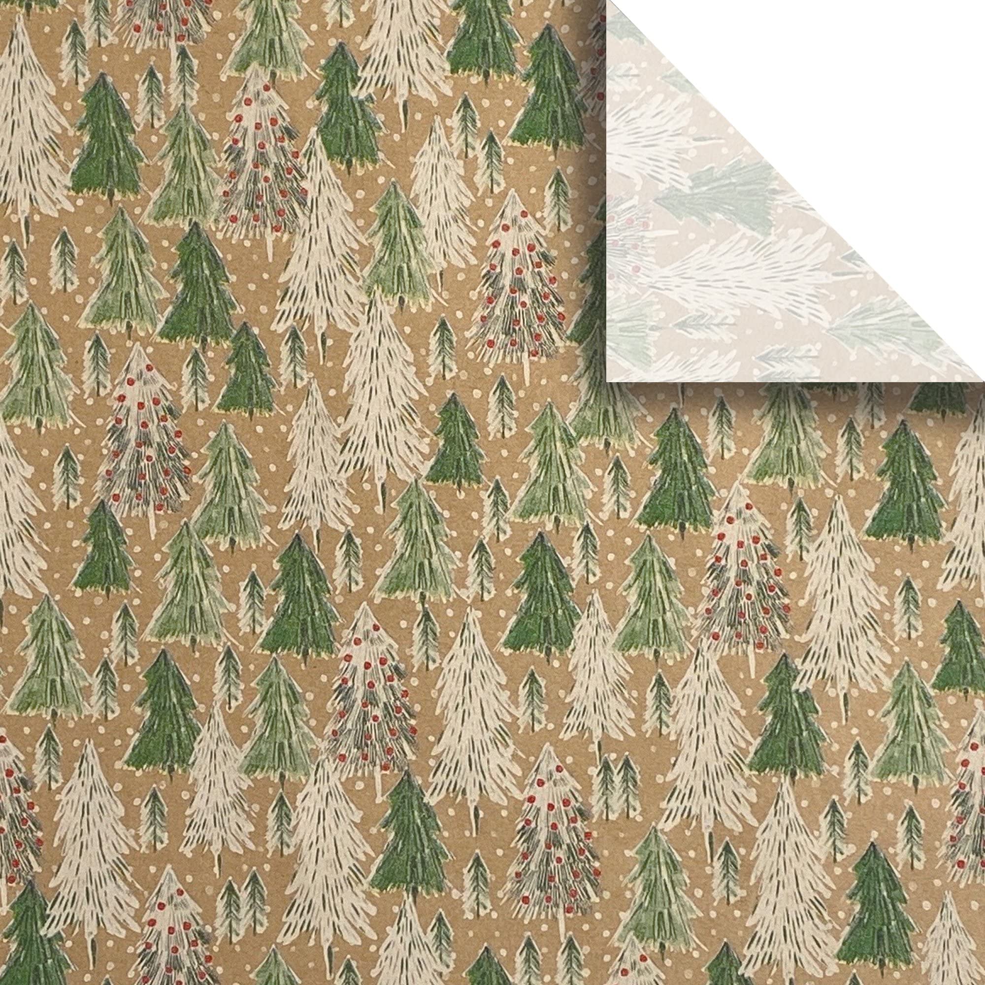 Jillson Roberts Christmas Printed Tissue Paper - Green, White, Multi (24-Pack) - Perfect for Holiday Gift Wrapping, Party Decorations & Craft Projects
