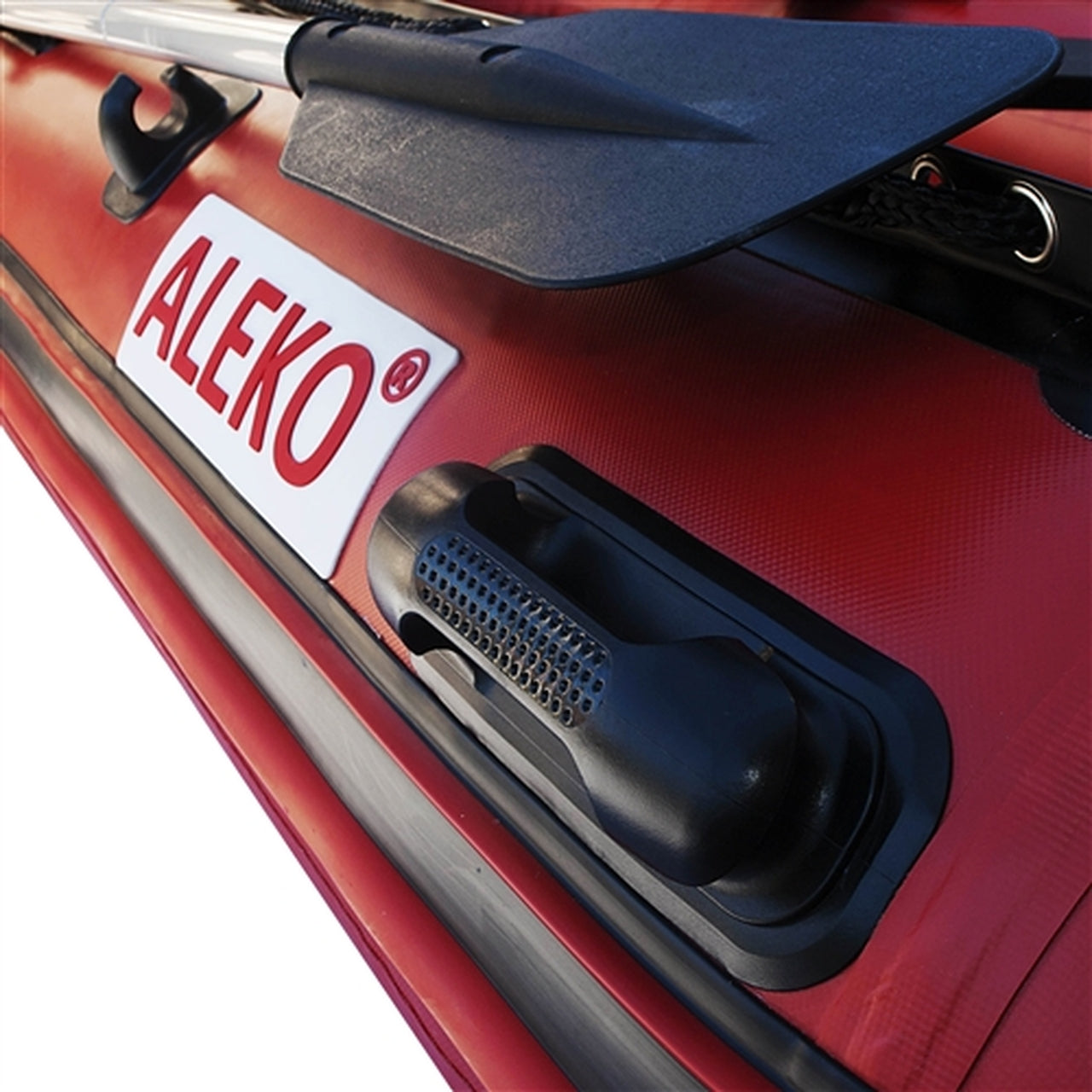 Aleko 10.5 Ft Red Inflatable Boat with Air Deck Floor - Perfect for Fishing, Leisure & Water Sports | Durable PVC Material | Easy to Transport & Store
