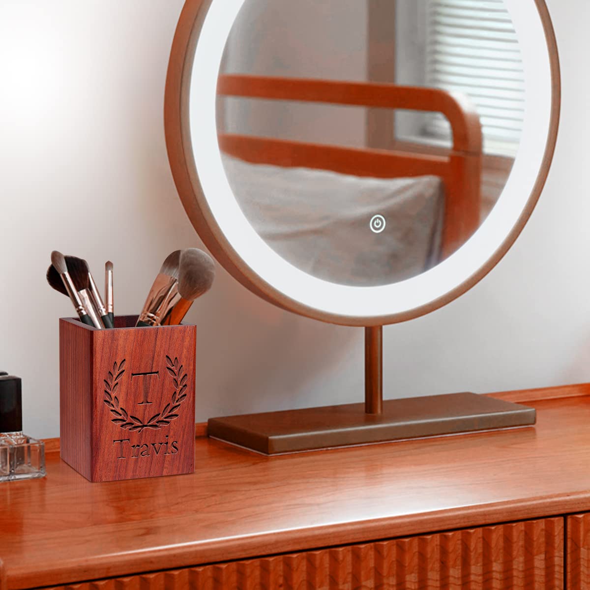 Personalized Wooden Pen Holder for Desk - Handcrafted Pen Organizer & Pencil Cup - Perfect Gift for Students, Teachers & Colleagues - Office & Home Stationery Storage Solution (Great for Work, Study & Gift Giving)