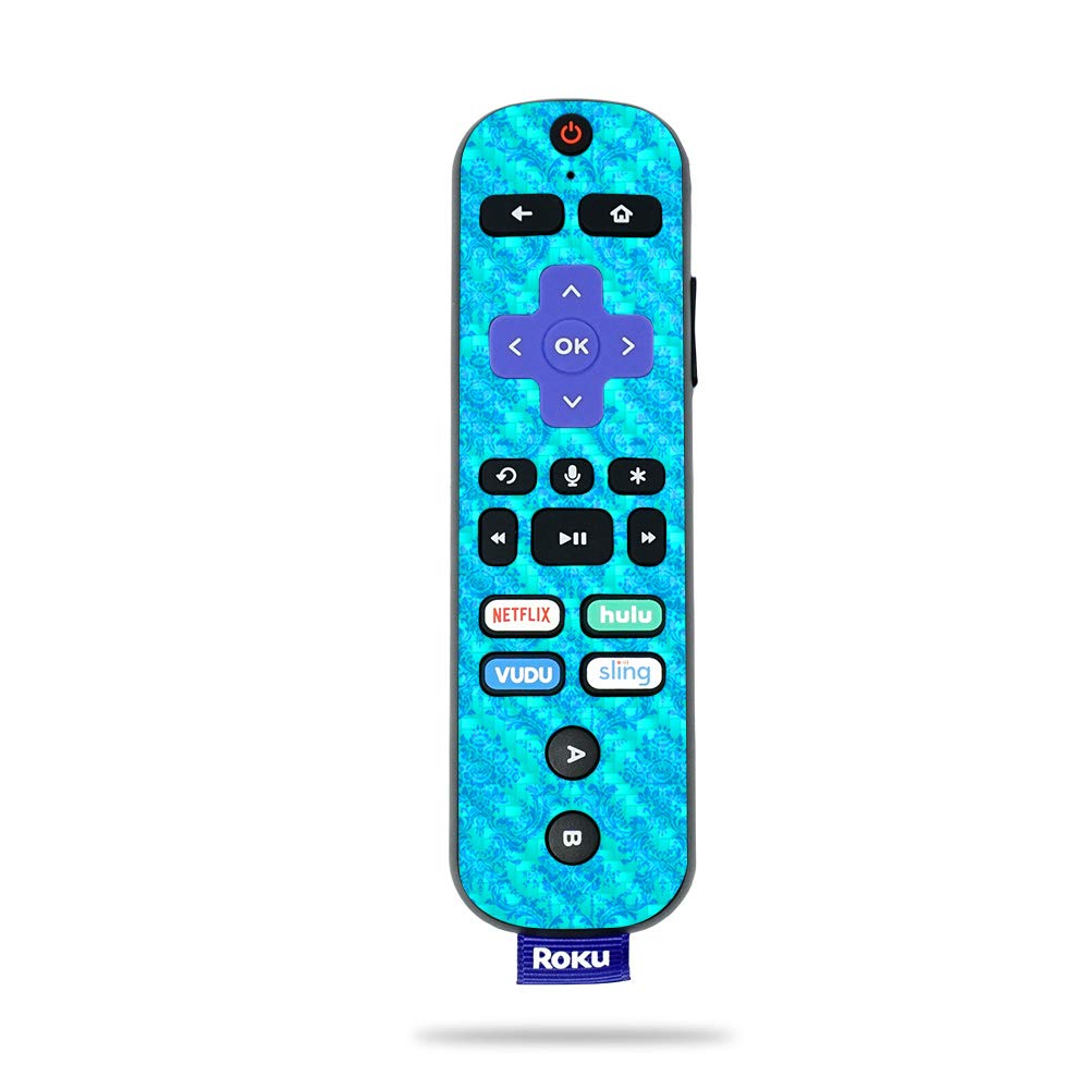MightySkins Carbon Fiber Skin for Roku Ultra - Blue Vintage Protective Cover | Durable Textured Vinyl Wrap | Easy to Apply & Remove | Made in USA | Perfect for Home Entertainment & Gaming Setup