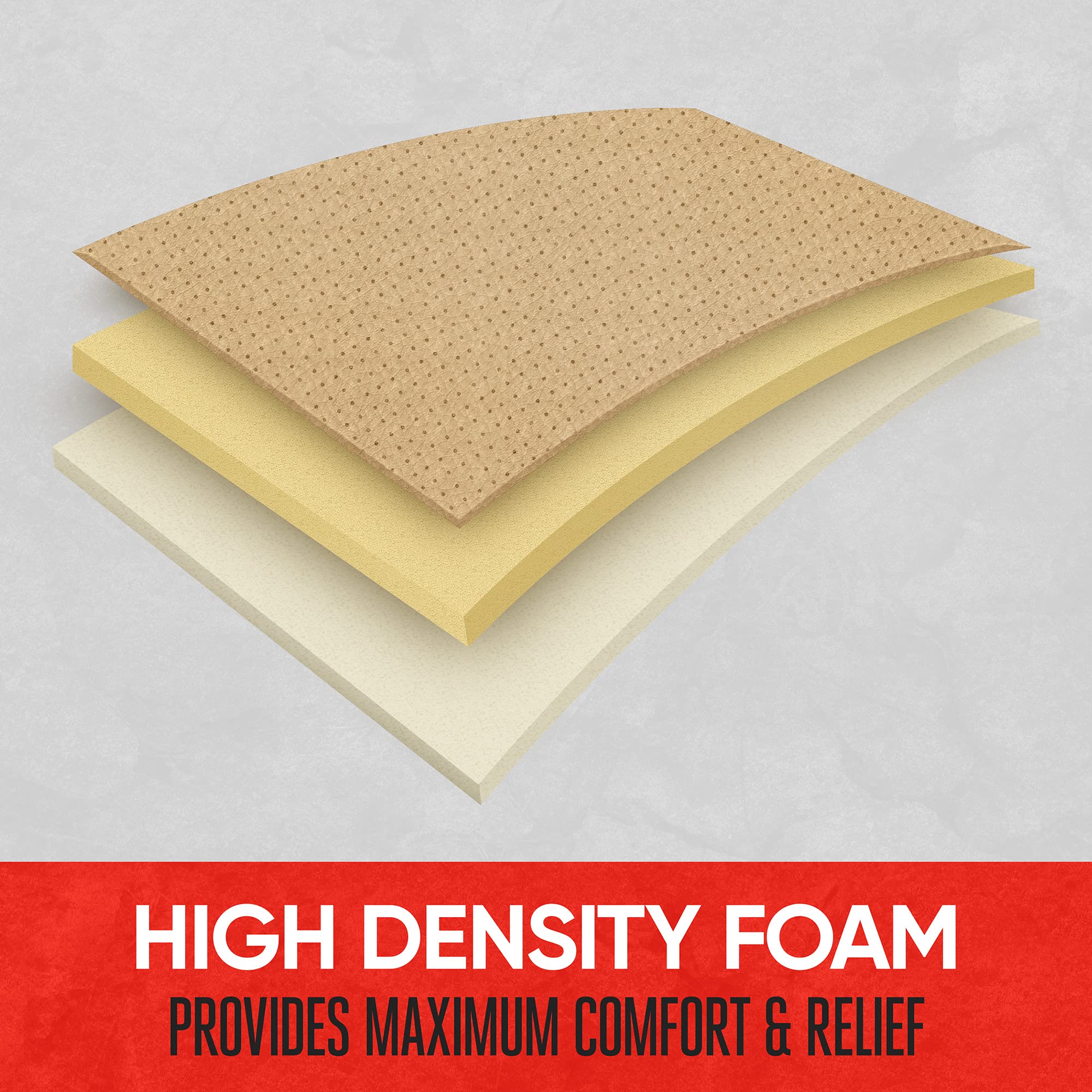 Motor Trend Faux Leather Car Seat Cover for Cars, Trucks & SUVs - Beige Padded Bench Cover with Storage Pockets | Premium Interior Protection | Perfect for Road Trips, Daily Commutes & Family Travel