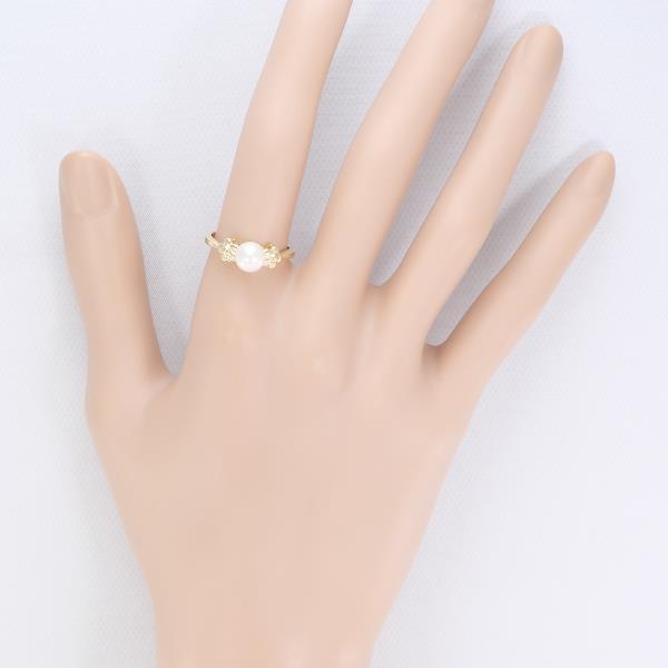 18K Yellow Gold Pearl Ring for Women - 12.5mm Genuine Pearl Jewelry, Elegant Bridal Gift, Anniversary Present & Special Occasion Accessory (Perfect for Weddings, Parties and Date Nights)