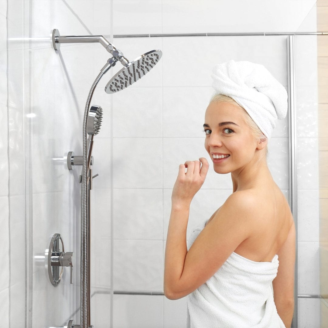 Premium All-Metal Dual Shower Head with Adjustable Slide Bar - Complete Shower System with Valve & Trim Kit (2.5 GPM) - Perfect for Bathroom Renovation & Spa-Like Experience