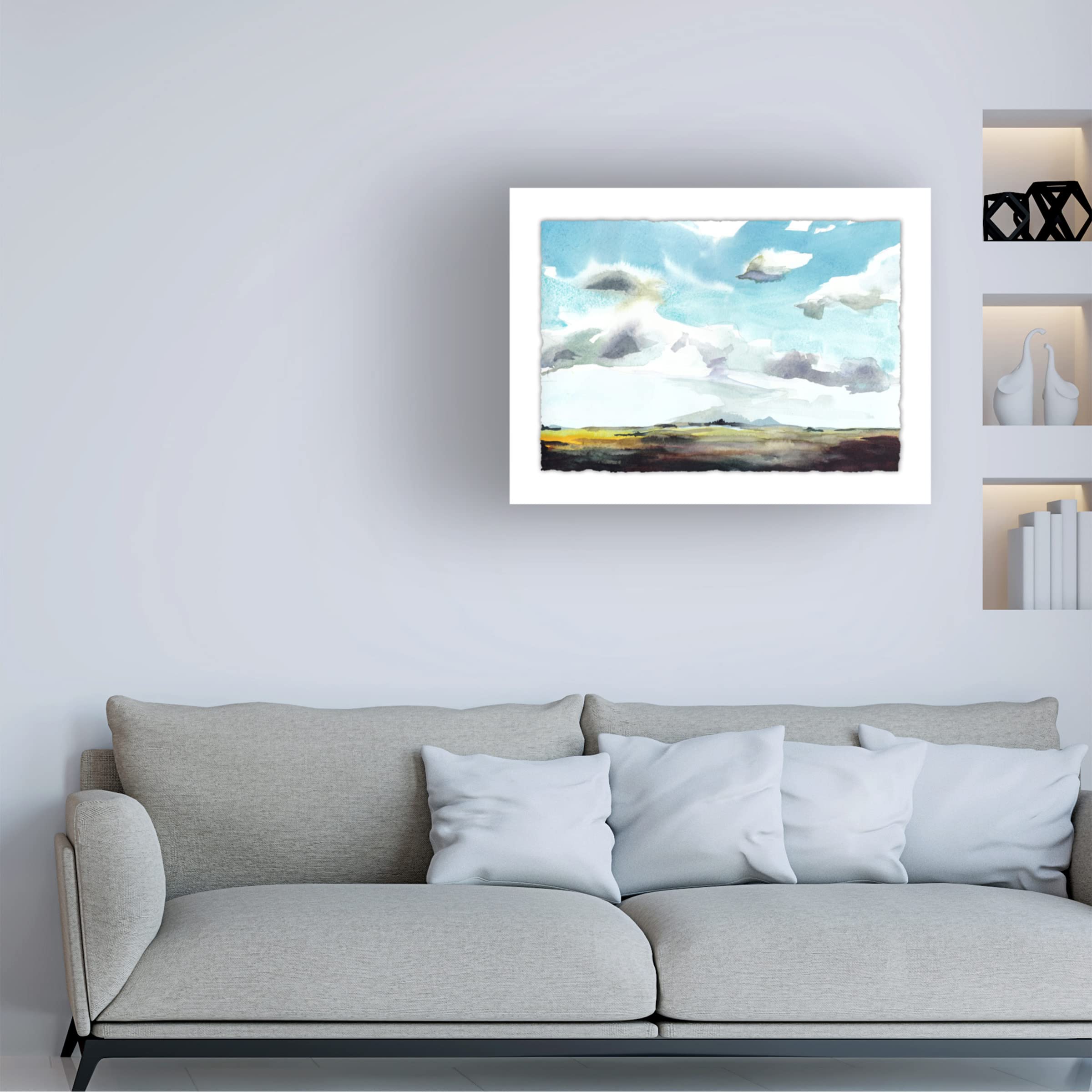 Paul McCreery 'Sky View I' Premium Canvas Wall Art Print - Modern Landscape Painting for Living Room, Bedroom & Office Decor