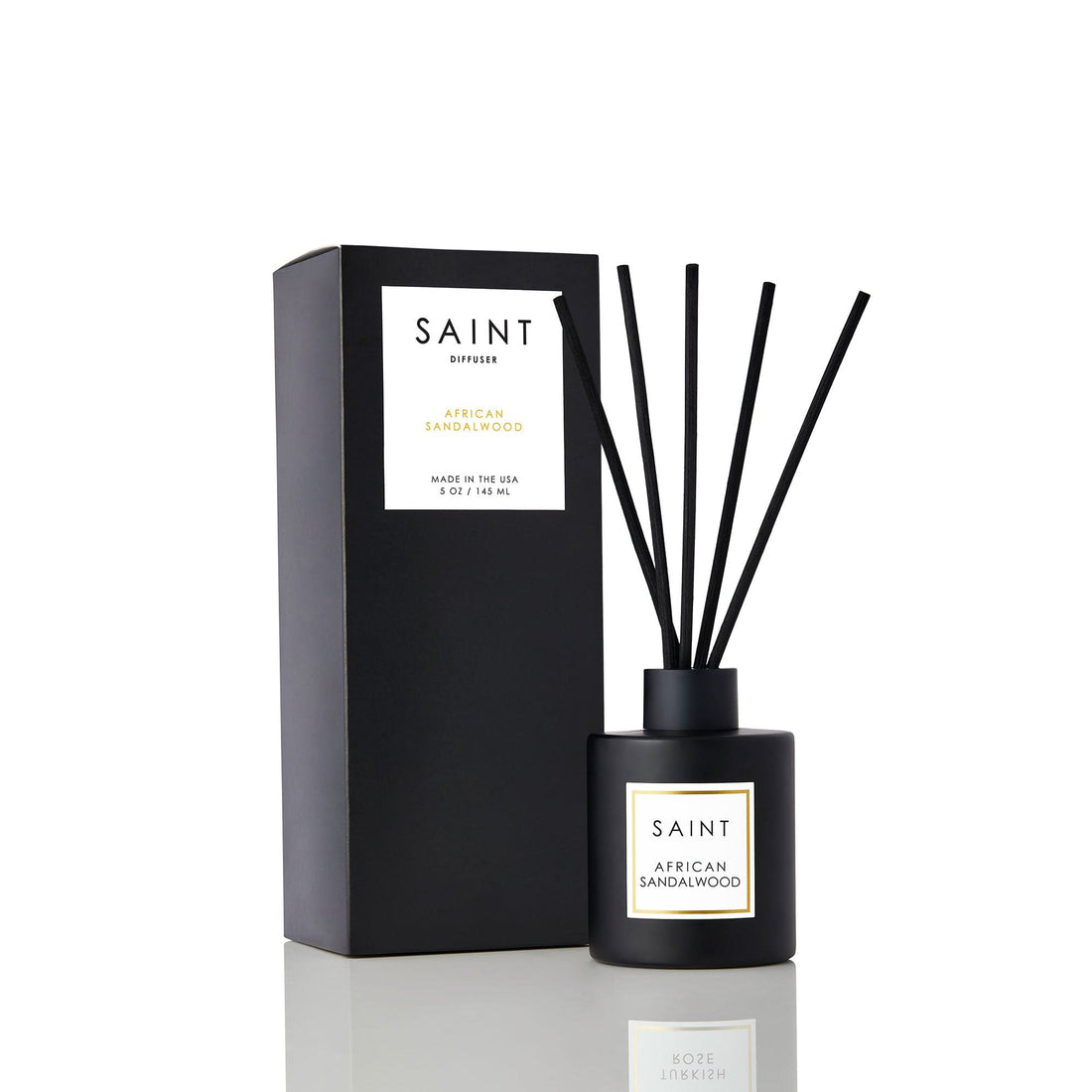 Premium African Sandalwood Essential Oil Reed Diffuser - Long Lasting Aromatherapy Home Fragrance for Living Room, Bedroom & Office Relaxation