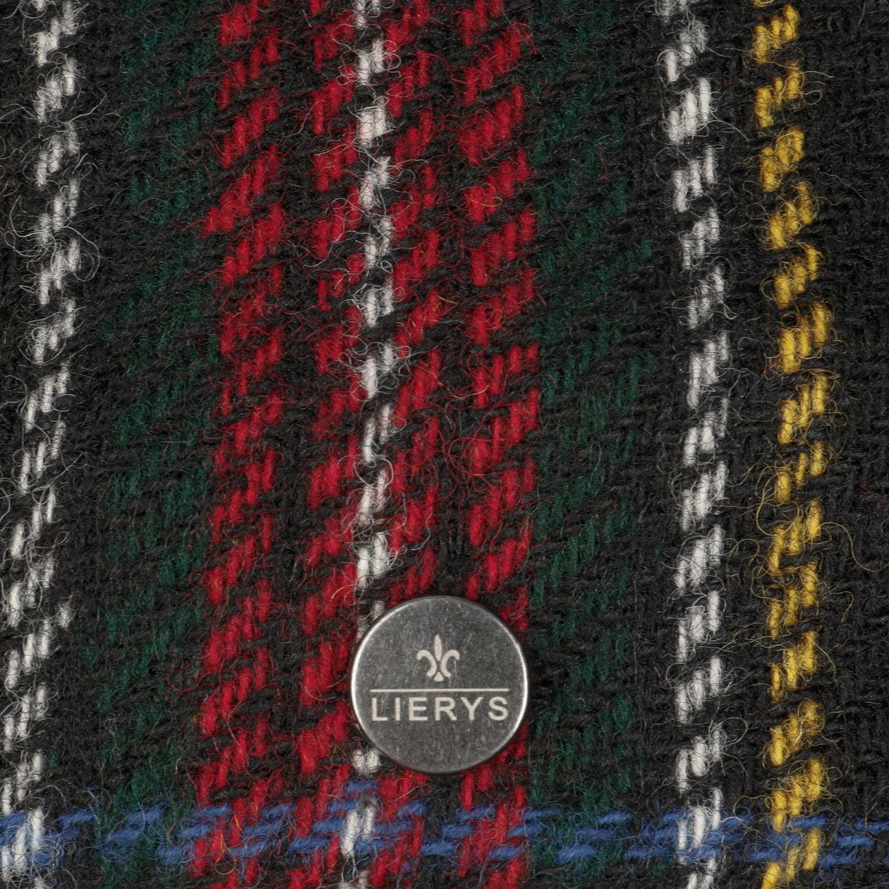 Lierys Stewart Wool Check Flat Cap - Classic British Style Men's Hat for Winter, Outdoor & Casual Wear