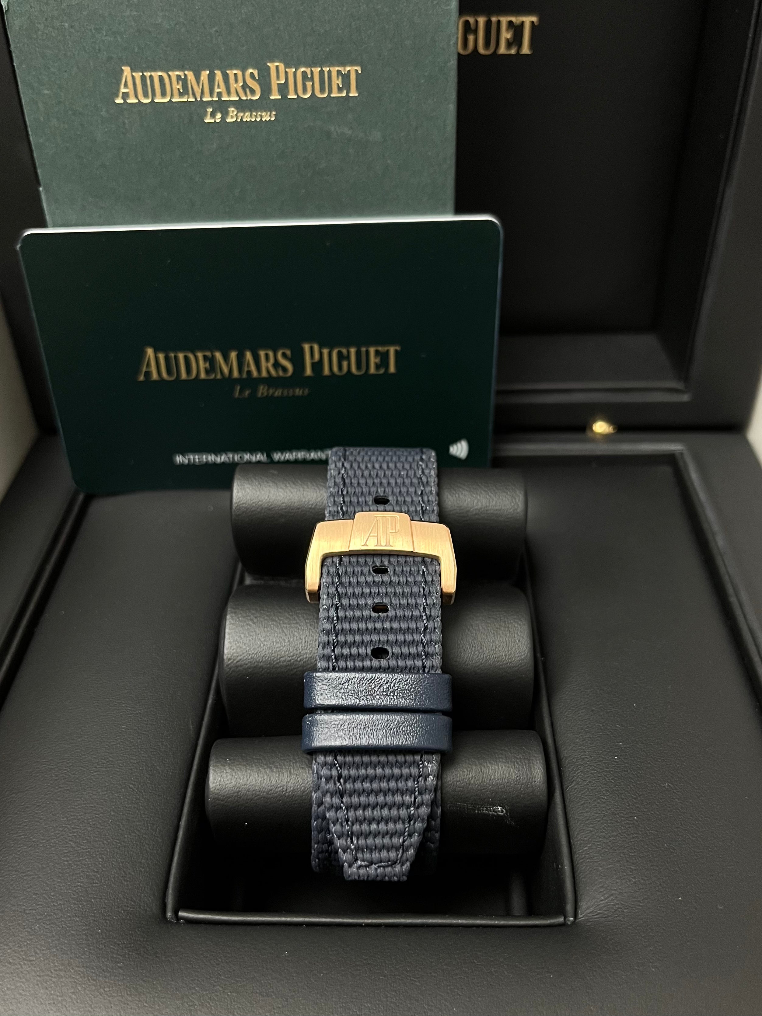 Audemars Piguet Code 11.59 Perpetual Calendar Luxury Watch - 18K Rose Gold Case, Blue Dial, Leather Strap Ref#26394OR.OO.D321CR.01 | Perfect for Business Meetings, Formal Events & Watch Collectors