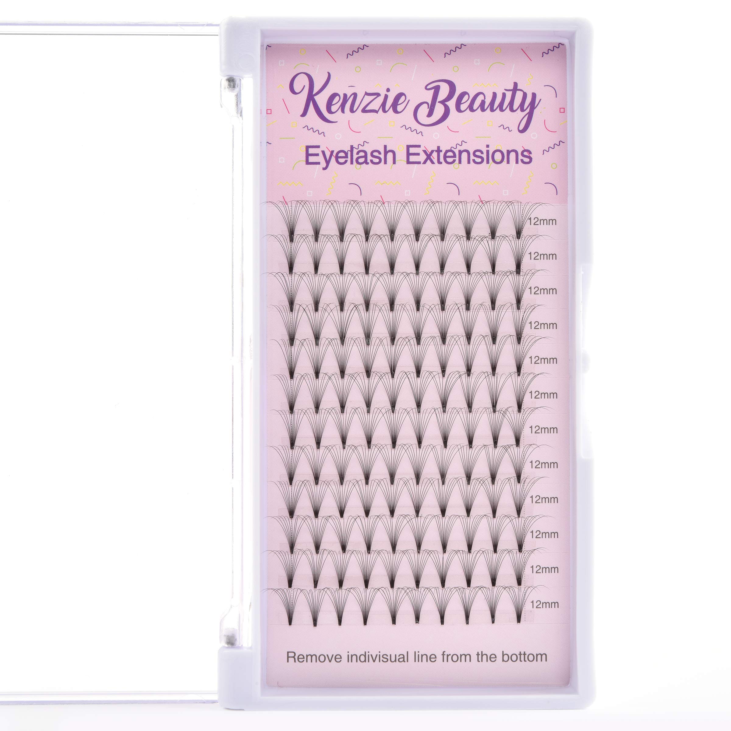 Russian Volume Premade 10D Fans Eyelash Extensions - 0.07mm Thickness, D Curl, 12mm Length - Perfect for Bridal, Party & Special Occasion Makeup