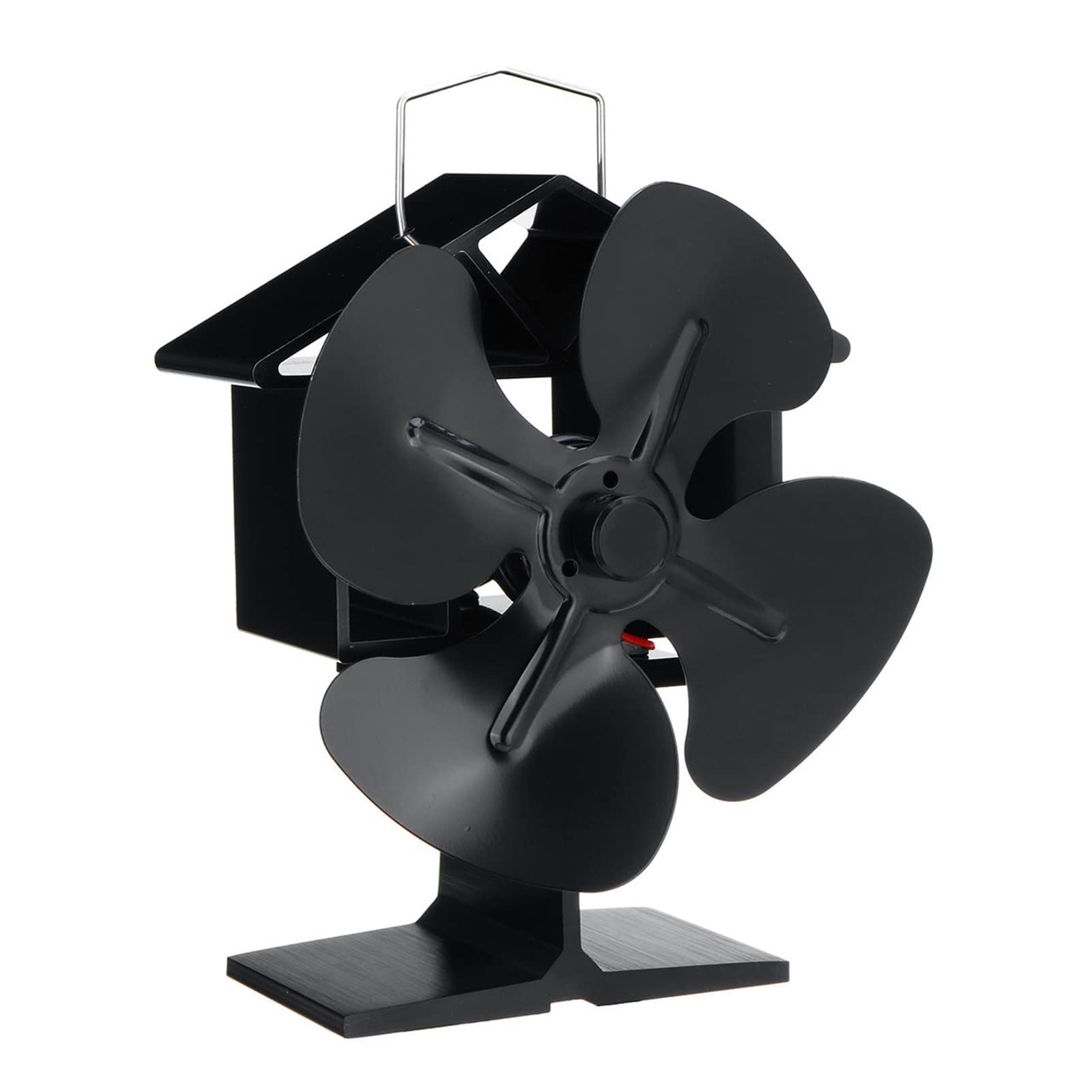 4-Blade Heat Powered Fireplace Fan - Quiet & Efficient Wood Stove Fan for Log Burners - Eco-Friendly Heater Tool for Home Heat Distribution - Perfect for Fireplace Accessories & Cozy Winter Evenings