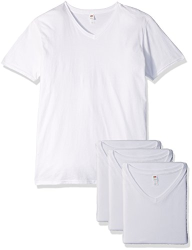 V-neck - 4 Pack - White