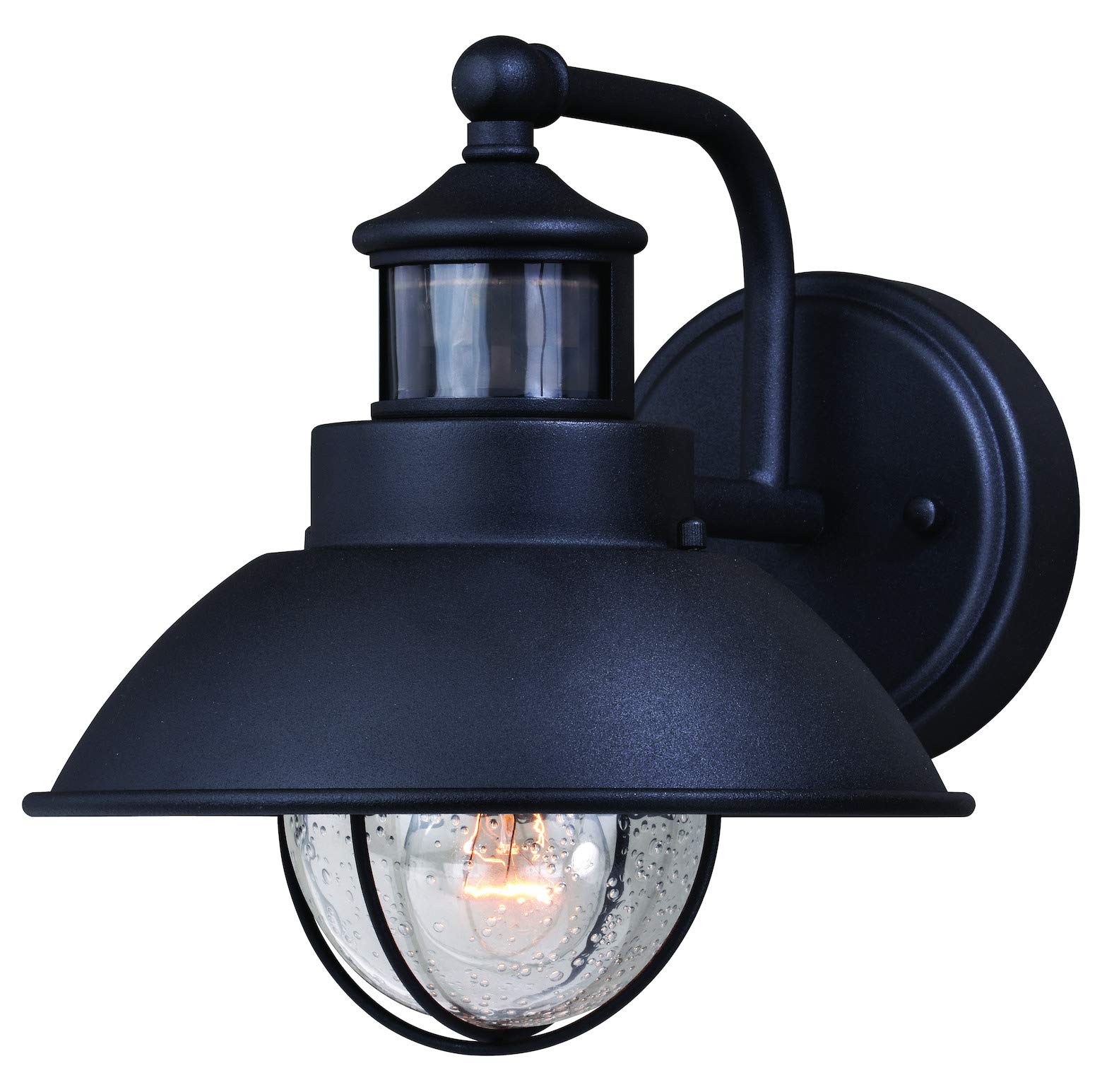 Harwich Dualux 8 Inch Outdoor Wall Light - Textured Black Finish - Weatherproof Exterior Sconce for Porch, Patio, and Garden Lighting