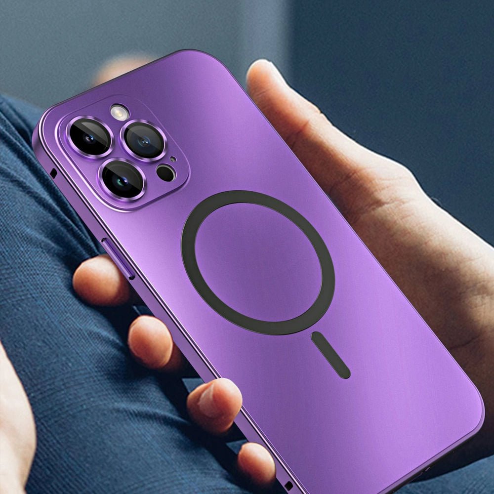 FusionSnap Aluminum MagSafe iPhone Case - Durable Protective Cover for iPhone 12/13/14/15 Pro Max - Slim & Lightweight Metal Design - Perfect for Everyday Use, Travel & Work