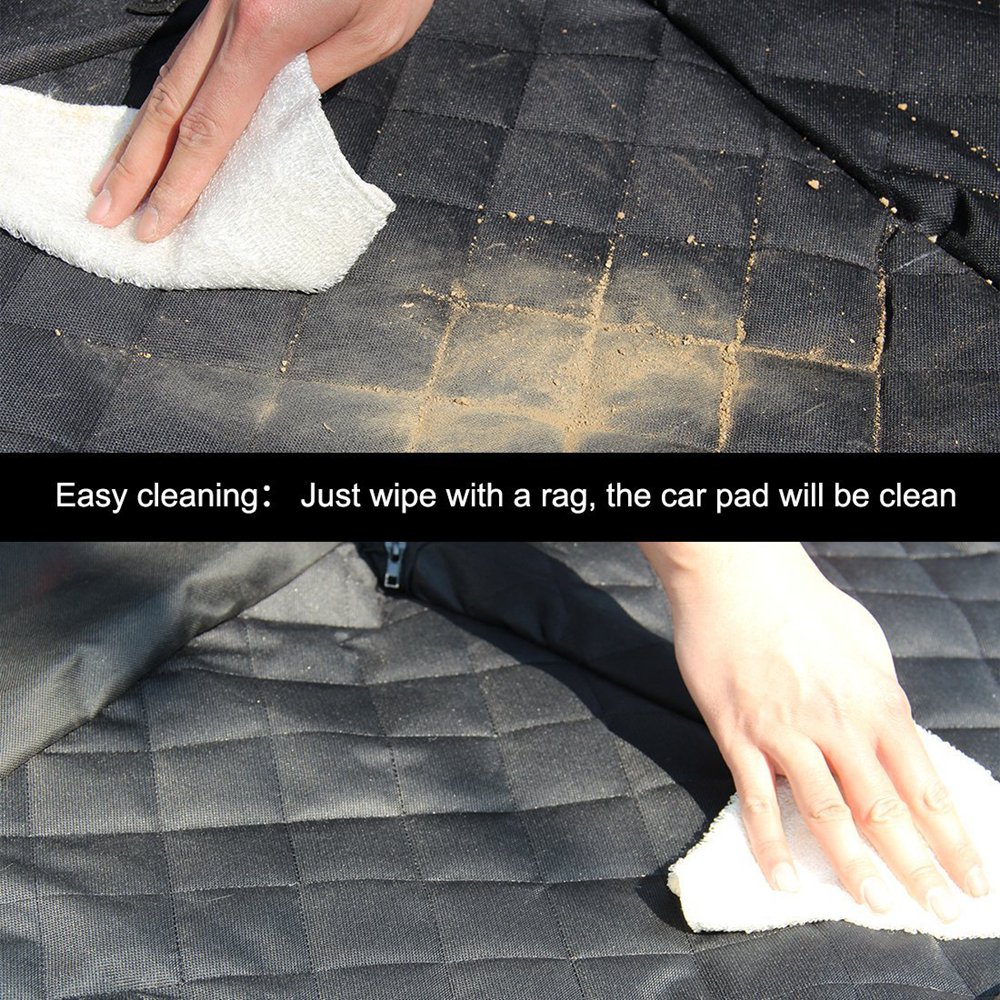 Luxury Dog Car Seat Cover - 600D Heavy Duty Waterproof Pet Hammock for SUV, Truck & Backseat - Side Flaps Protection - Black | Perfect for Travel, Road Trips & Daily Commutes with Pets