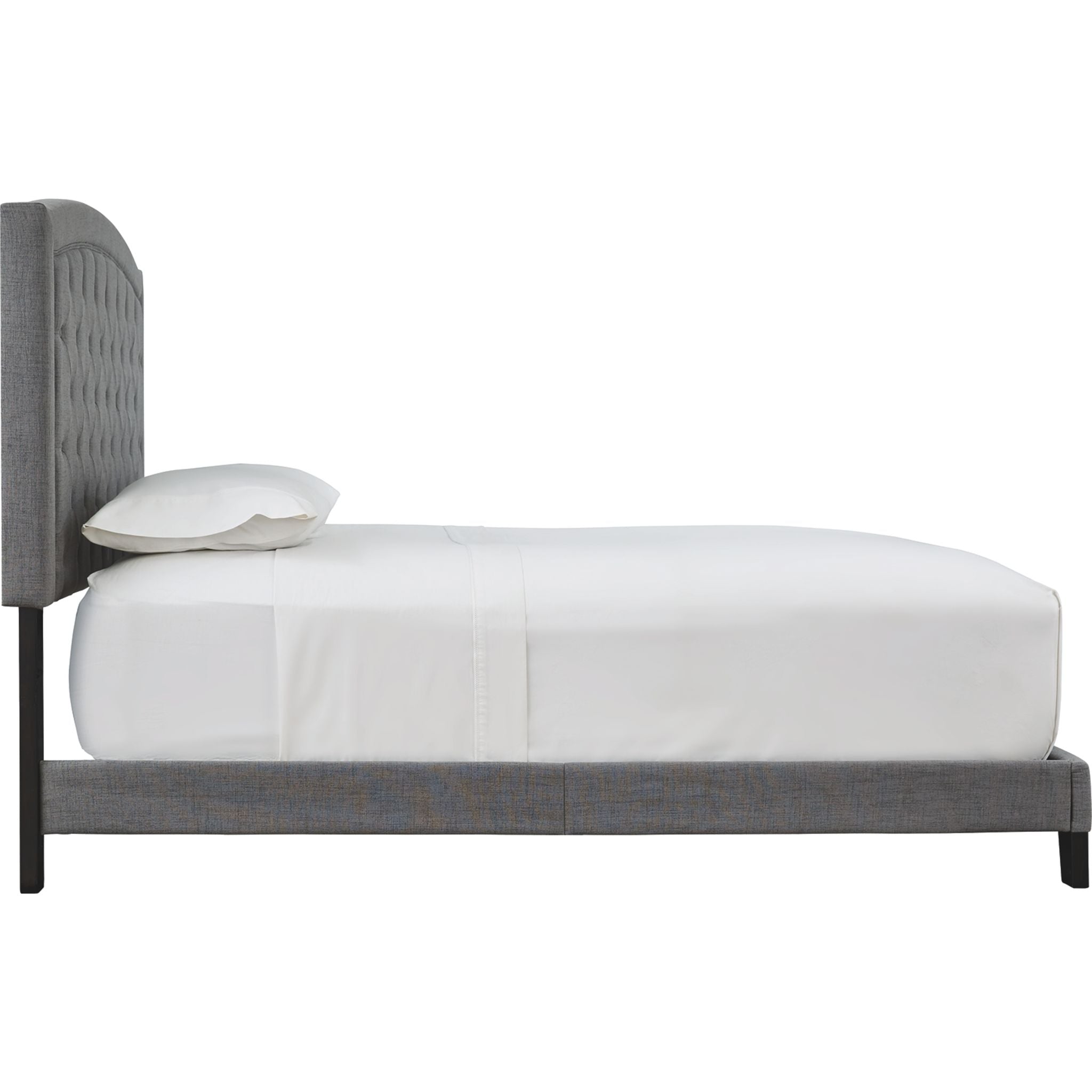 Adelloni Queen Size Bed Frame with Headboard - Modern Platform Bed for Bedroom, Guest Room & Dorm - Sturdy Wooden Slat Support & Easy Assembly
