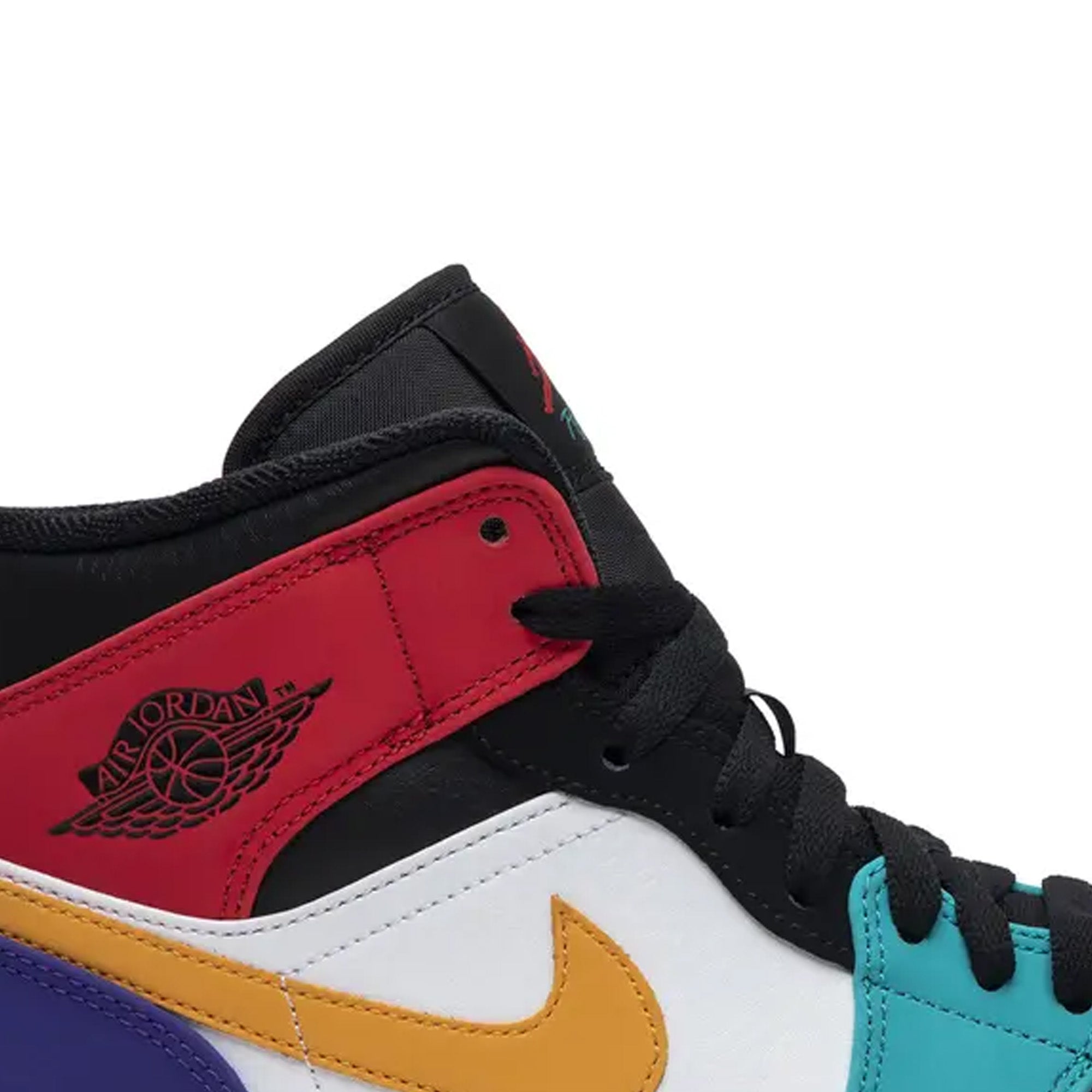 Air Jordan 1 Mid 'Bred Multi-Color' Basketball Shoes - Men's High-Top Sneakers for Streetwear & Casual Style | Perfect for Basketball, Gym & Everyday Wear