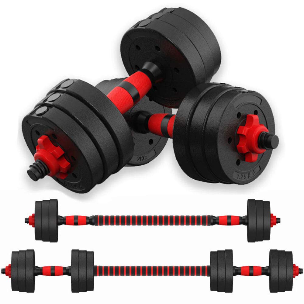 XLO Adjustable Dumbbells Set with Barbell Conversion - 5-50lbs Home Gym Weights for Strength Training, Fitness & Bodybuilding - Perfect for Home Workouts, CrossFit & Weight Lifting