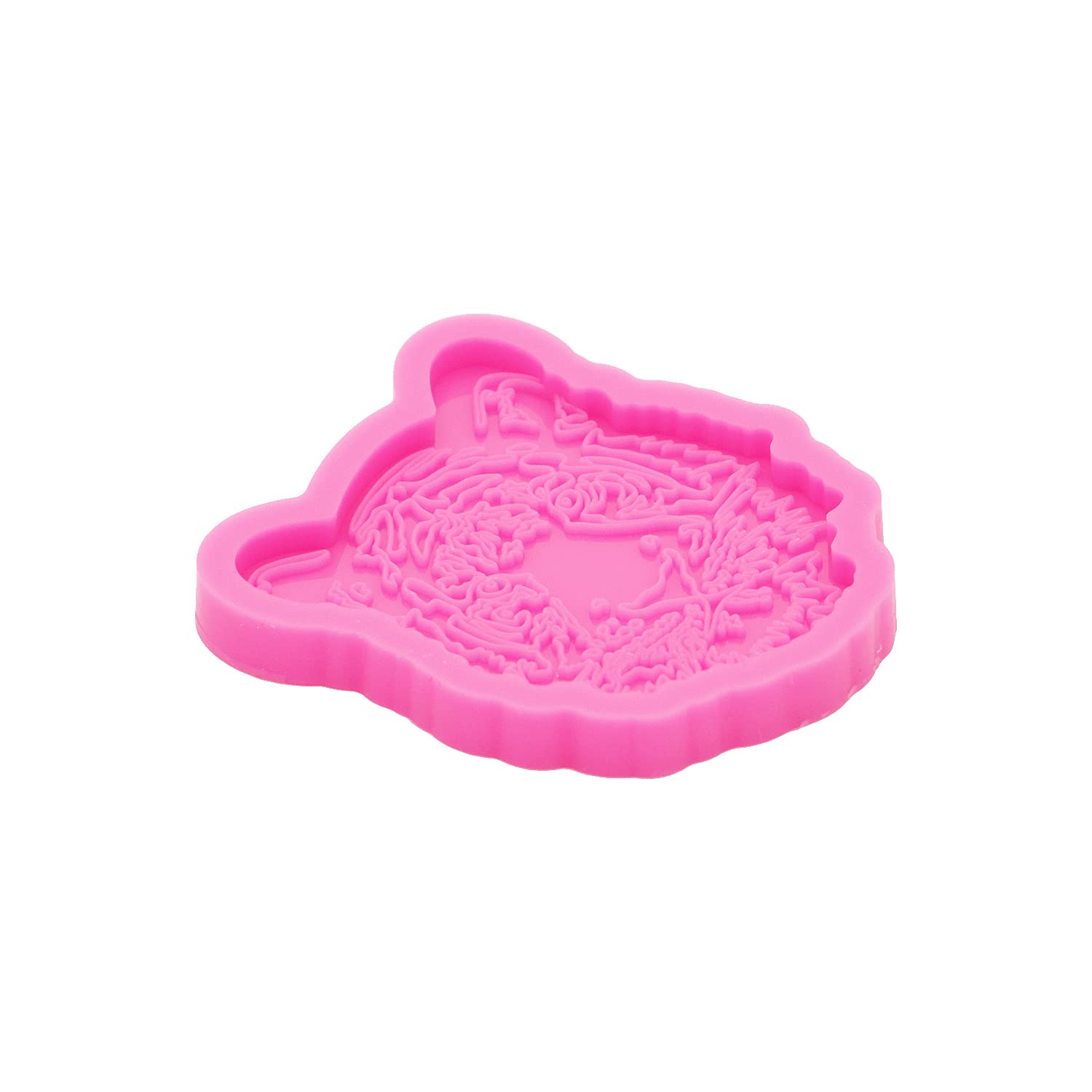 1.8 Inch Tiger Head Silicone Mold for Epoxy Resin Casting - DIY Keychain, Jewelry & Badge Reel Making - High Gloss Phone Socket Mold for Craft Projects - Perfect for Resin Art, DIY Gifts & Home Decor