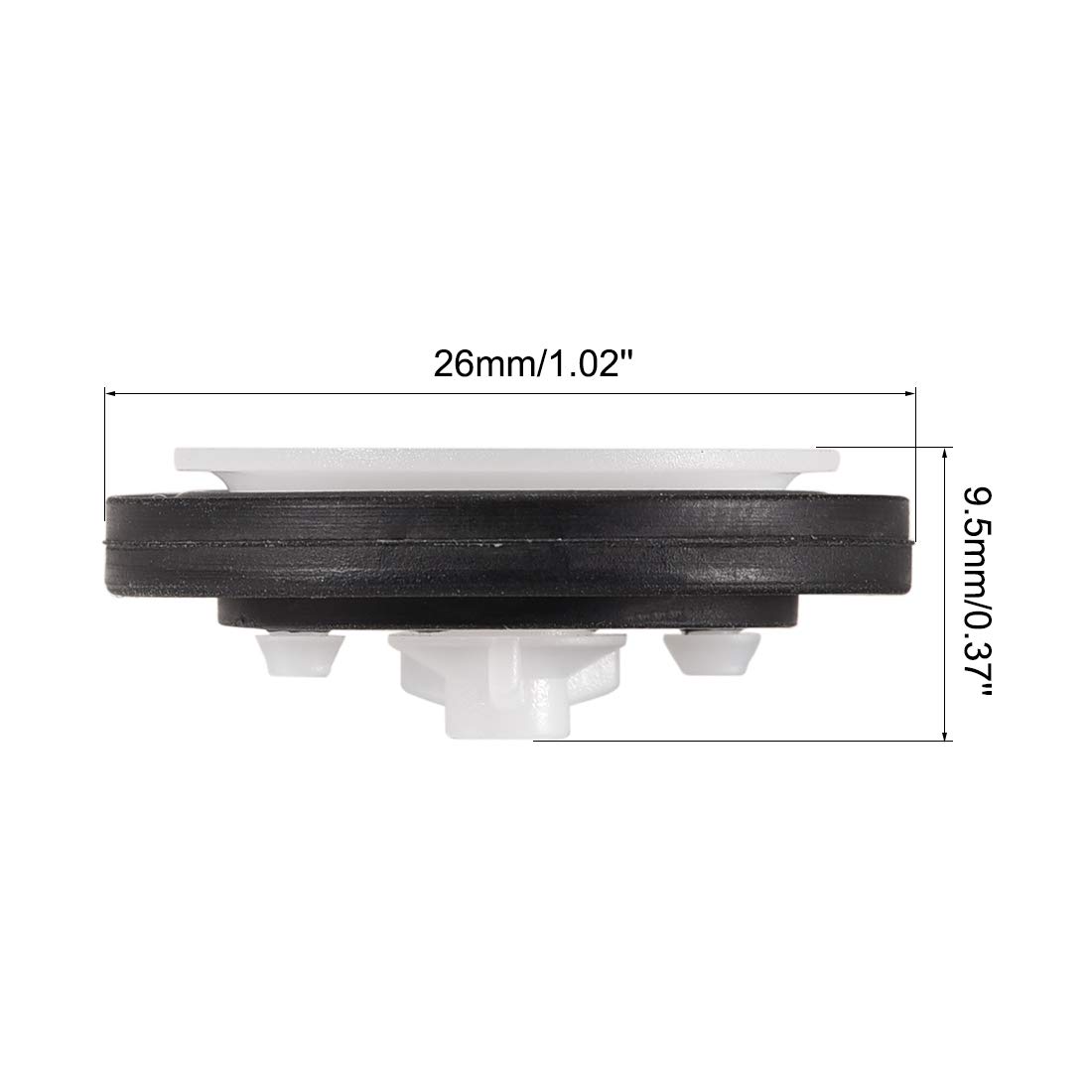 uxcell 1/2'' Thread Solenoid Valve Water Inlet Seal Ring Gasket - Normally Closed Seals & Sealant Kit (2-Pack) - Perfect for Plumbing Repairs, Water Dispensers & Irrigation Systems