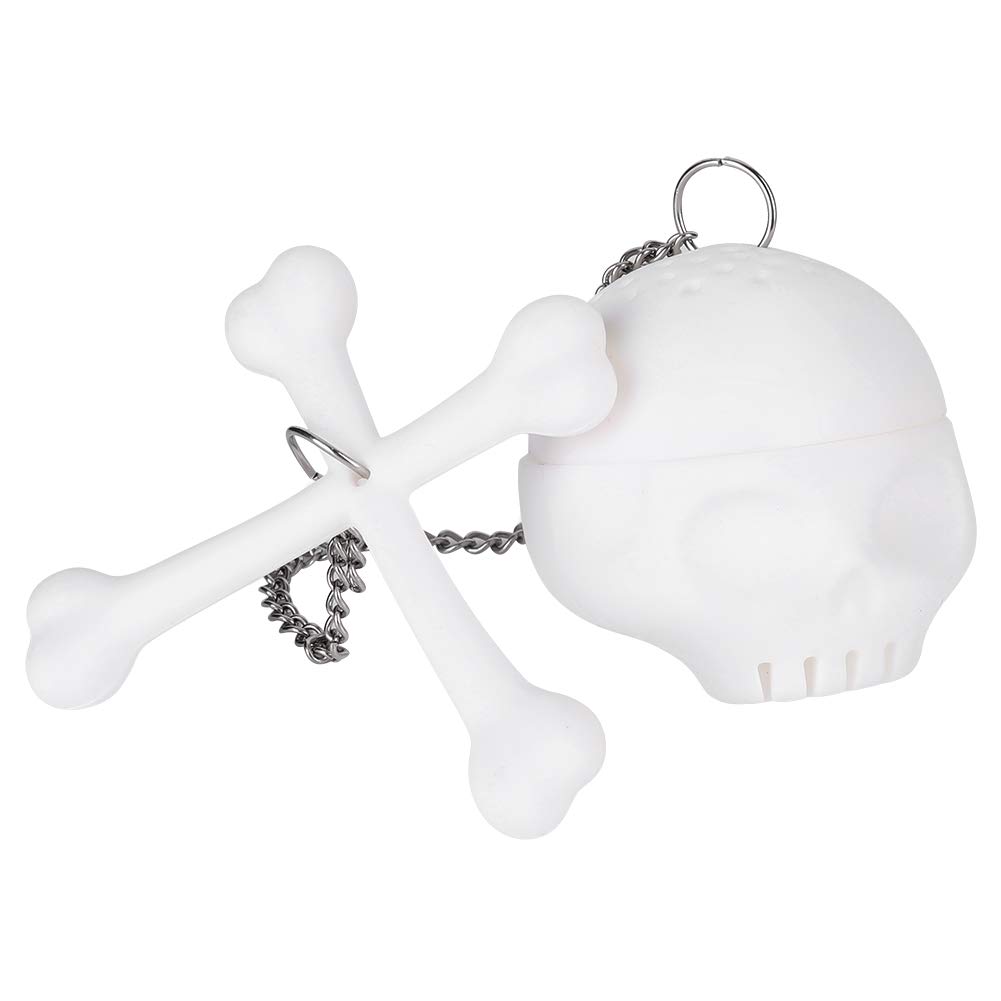 Premium Silicone Loose Tea Strainer - BPA-Free Food Grade Skull-Shaped Tea Infuser & Filter for Loose Leaf Tea | Perfect for Office, Home & Halloween Tea Parties