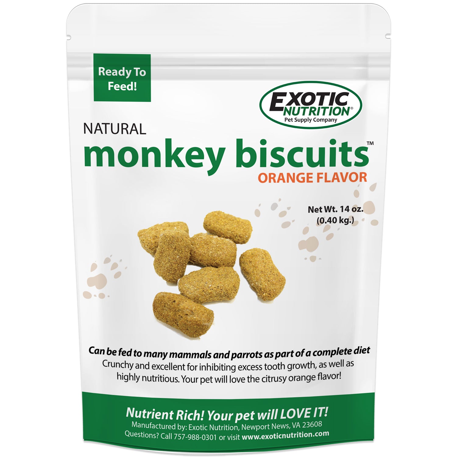 Premium Monkey Biscuits for Pets - Healthy & Crunchy Treats for Monkeys, Primates & Small Animals - Perfect for Training, Enrichment & Snacking