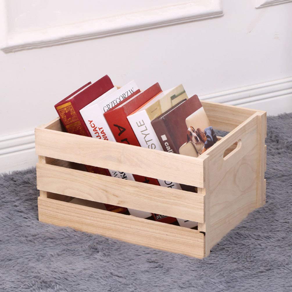 Natural Wooden Desktop Organizer - Handmade Wood Basket for Office Supplies, Stationery & Home Decor | Perfect for Desk Organization, Gift Giving & Workspace Decoration