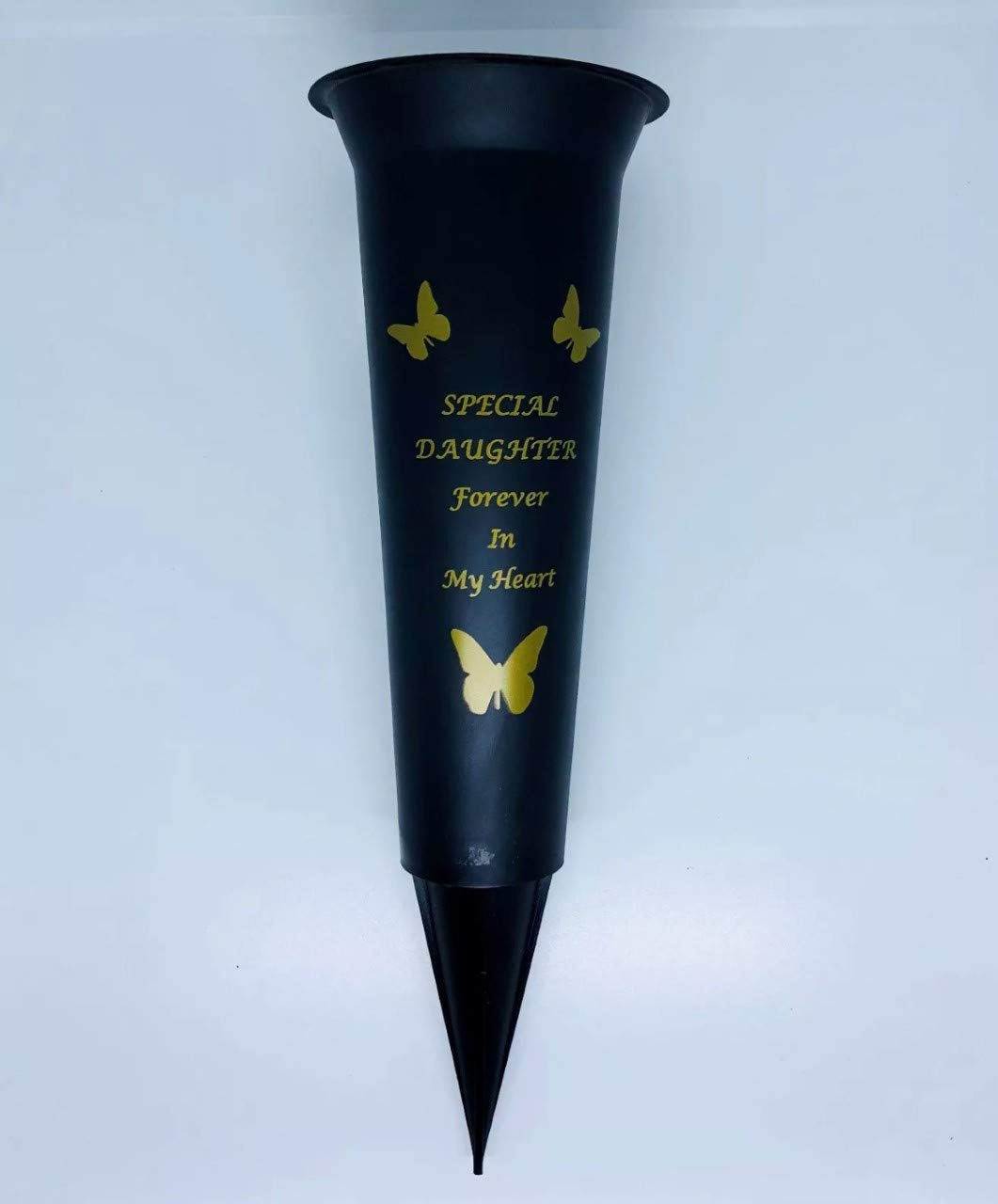 Special Daughter Memorial Grave Spiked Flower Vase - Elegant Cemetery Decor for Graveside Tributes & Memorials (Perfect for Headstone Flower Arrangements & Grave Decorations)