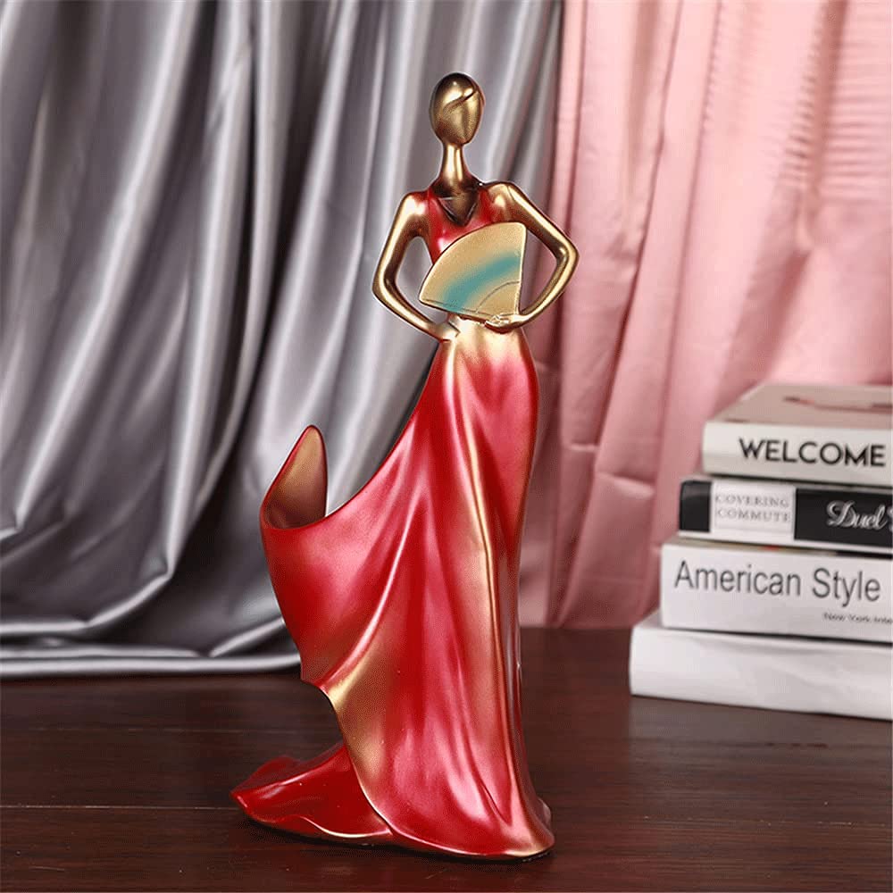 European-Style Resin Dancing Woman Statue - Elegant Home Decor for Living Room, Wine Cabinet & TV Stand | Creative Desktop Ornament & Interior Decoration Gift Idea